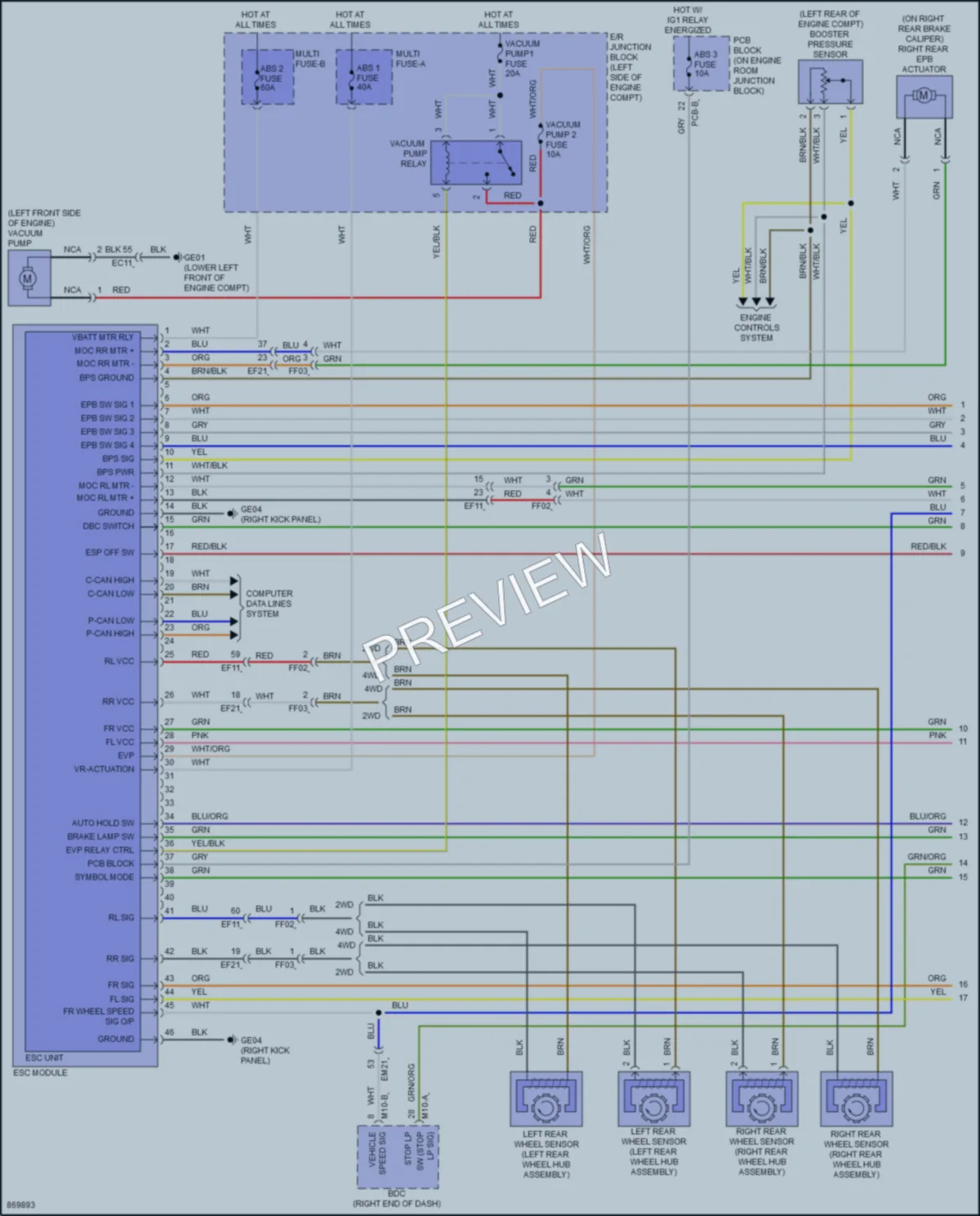 2024 Hyundai SantaFe Anti Lock Brakes wiring diagram preview