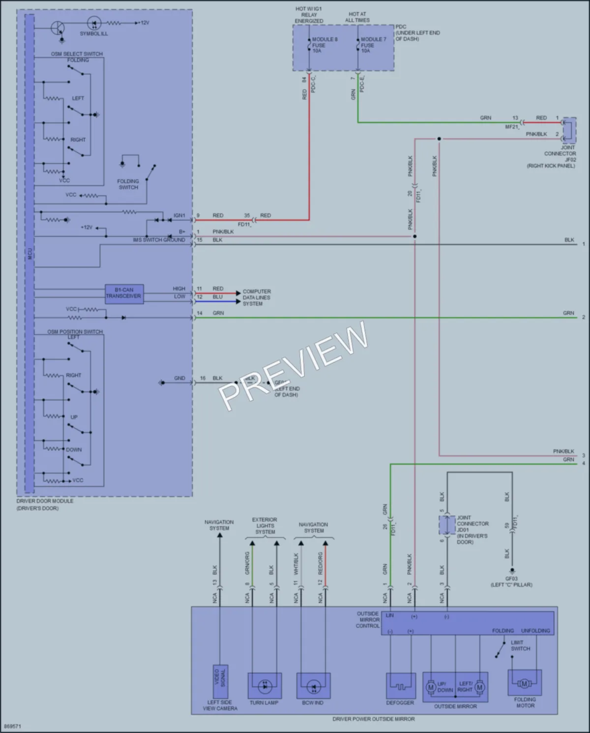 2024 Hyundai SantaFe Memory Systems wiring diagram preview