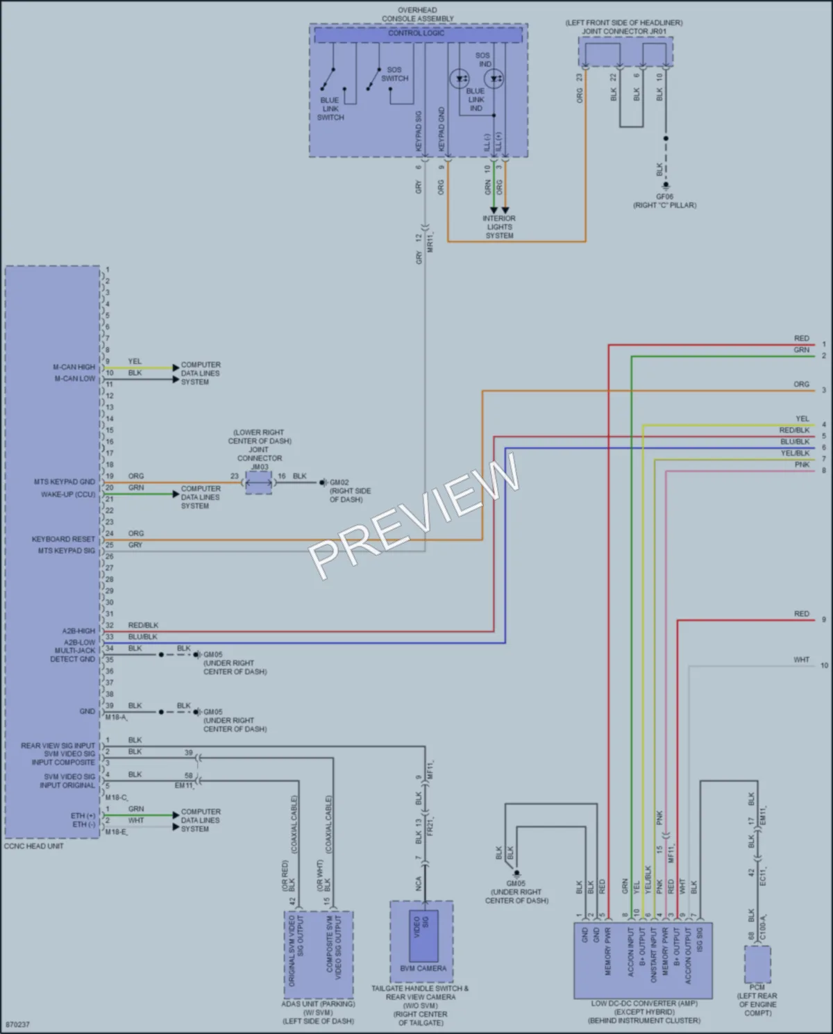 2024 Hyundai SantaFe Radio wiring diagram preview