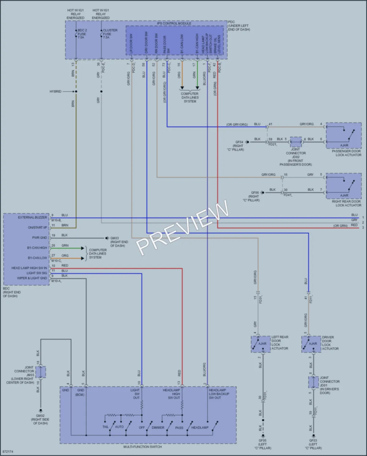 2024 Hyundai SantaFe Warning Systems wiring diagram preview