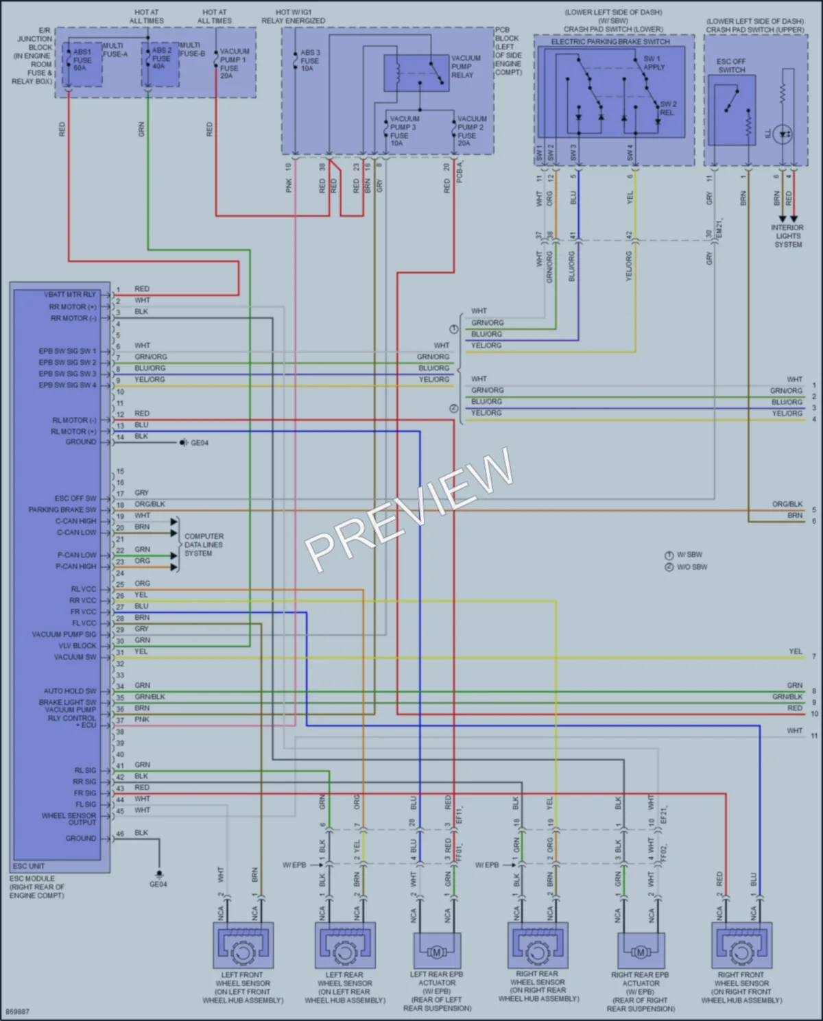2024 Hyundai Sonata Anti Lock Brakes wiring diagram preview