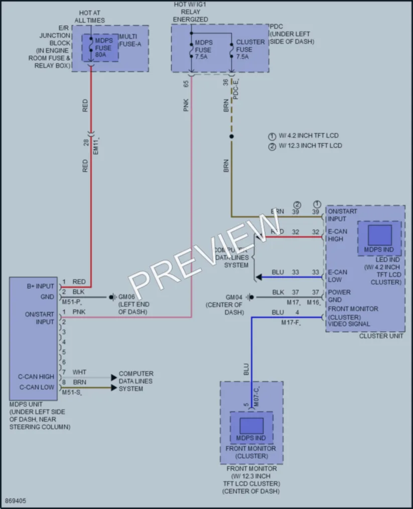 2024 Hyundai Sonata Electronic Power Steering wiring diagram preview