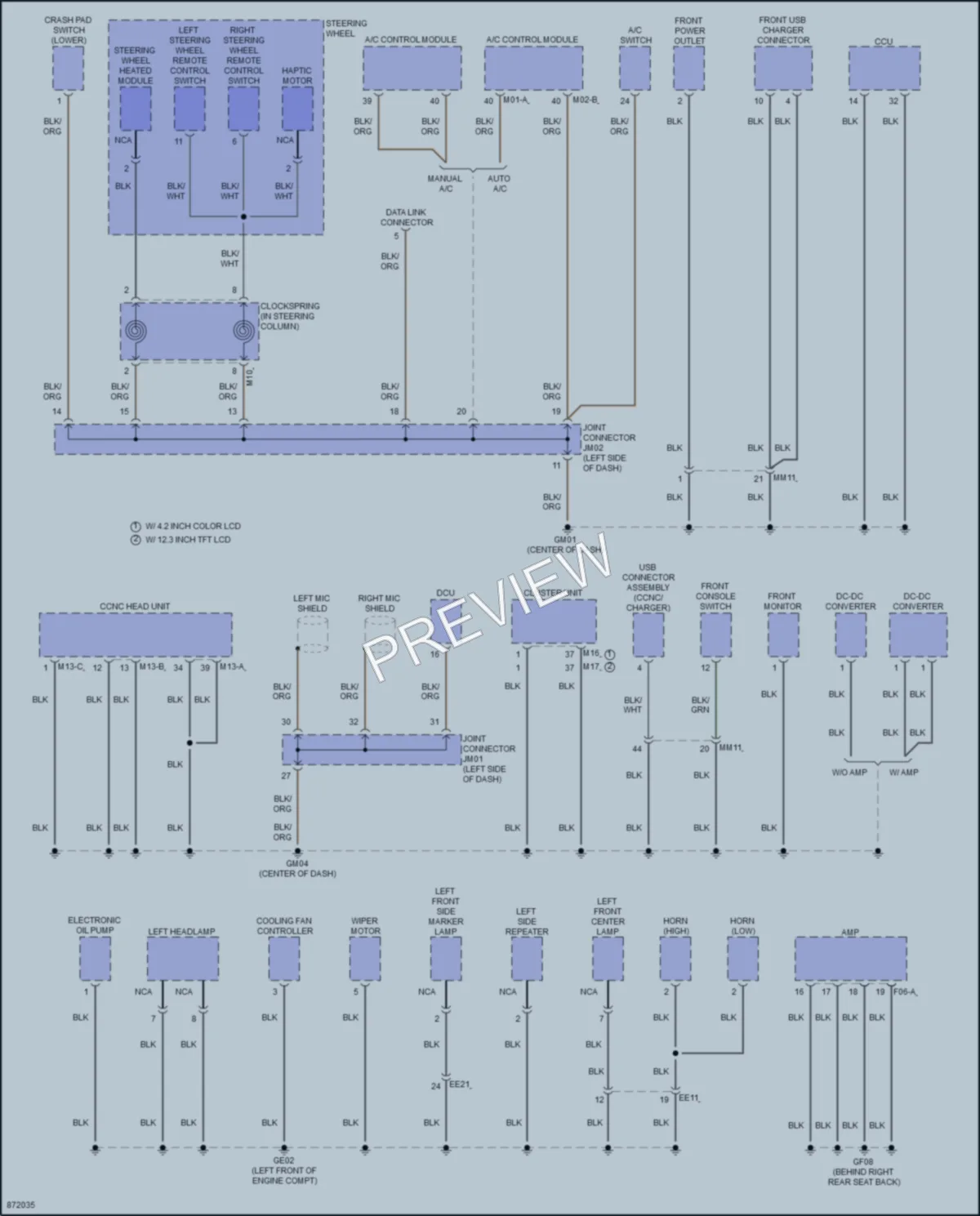 2024 Hyundai Sonata Ground Distribution wiring diagram preview