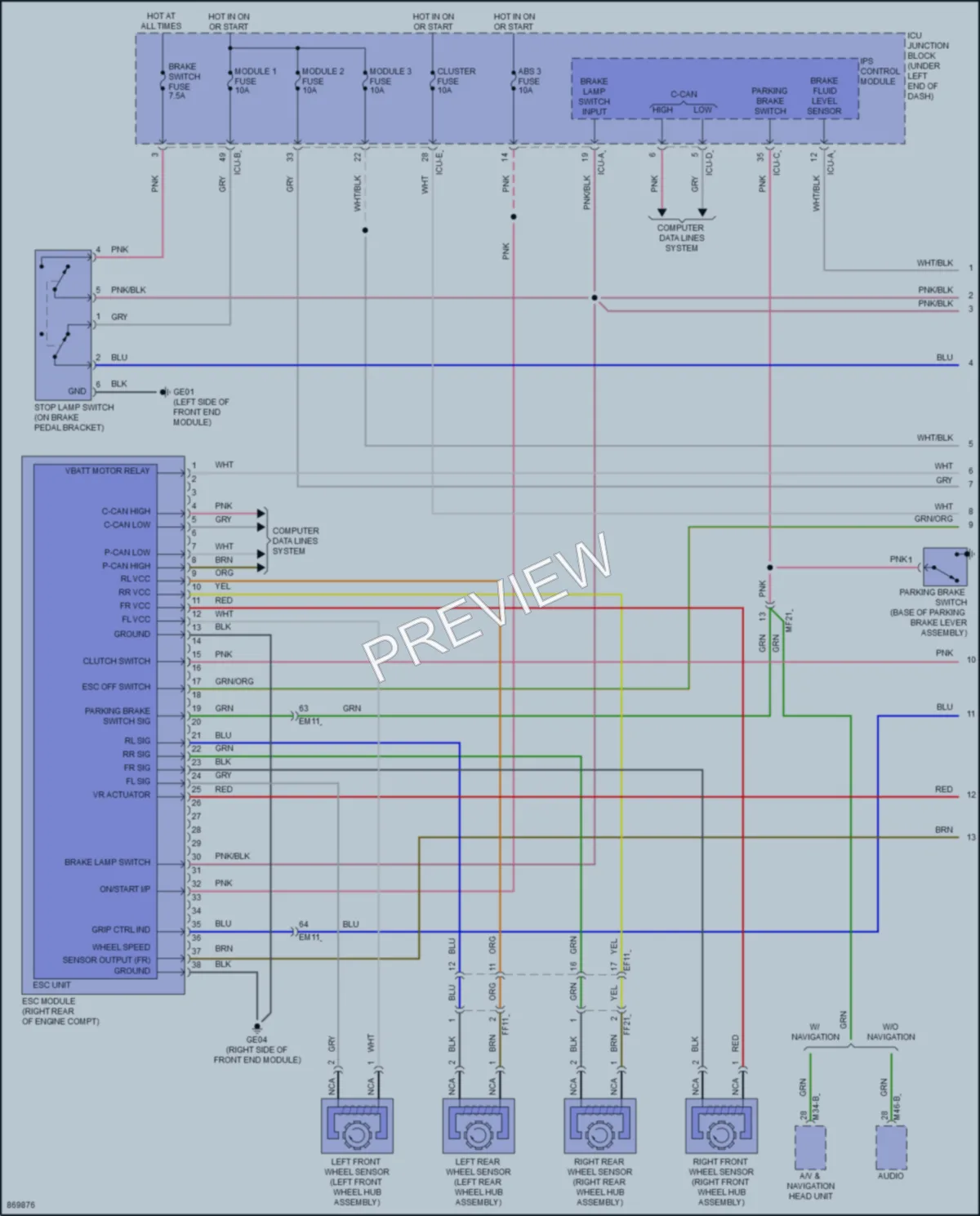 2024 Hyundai Venue Anti Lock Brakes wiring diagram preview