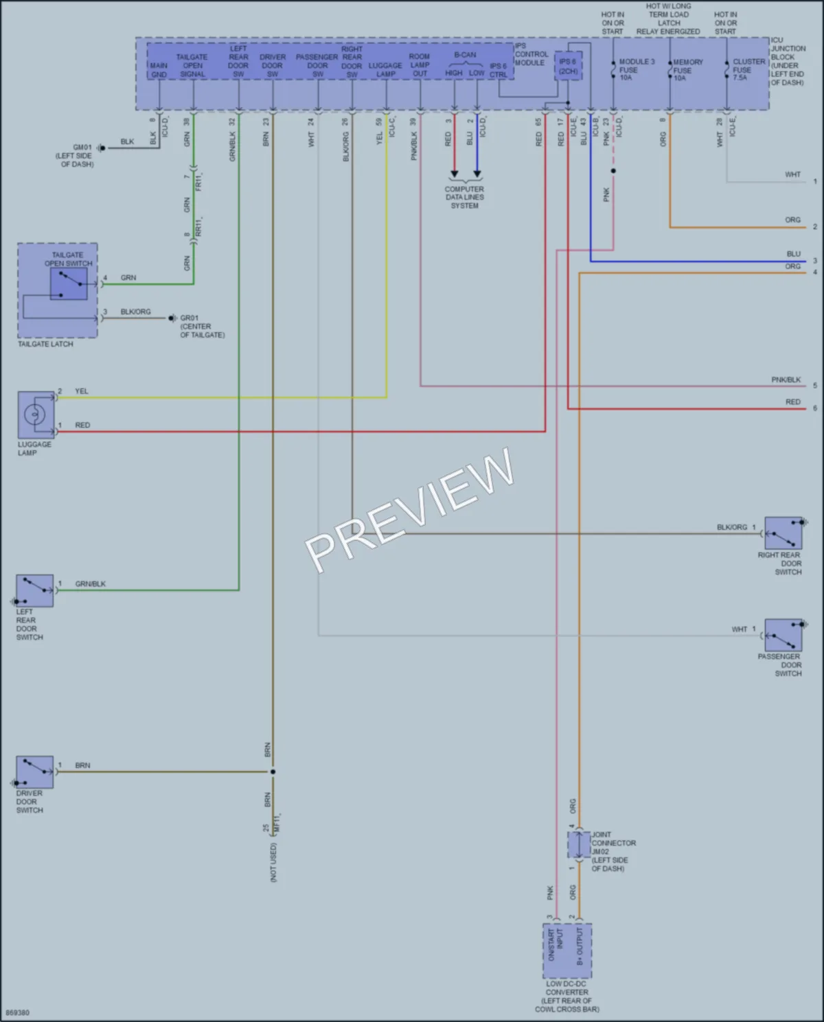 2024 Hyundai Venue Interior Lights wiring diagram preview