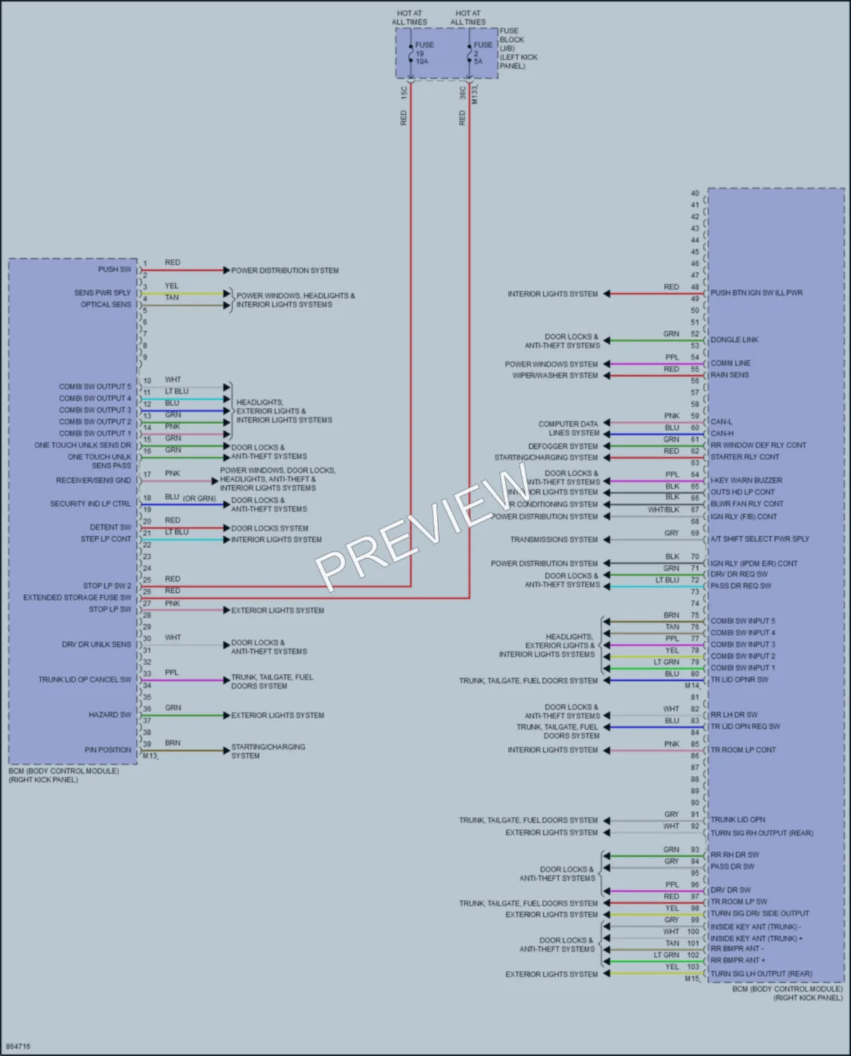 2024 Infiniti Q50 Body Control Modules wiring diagram preview