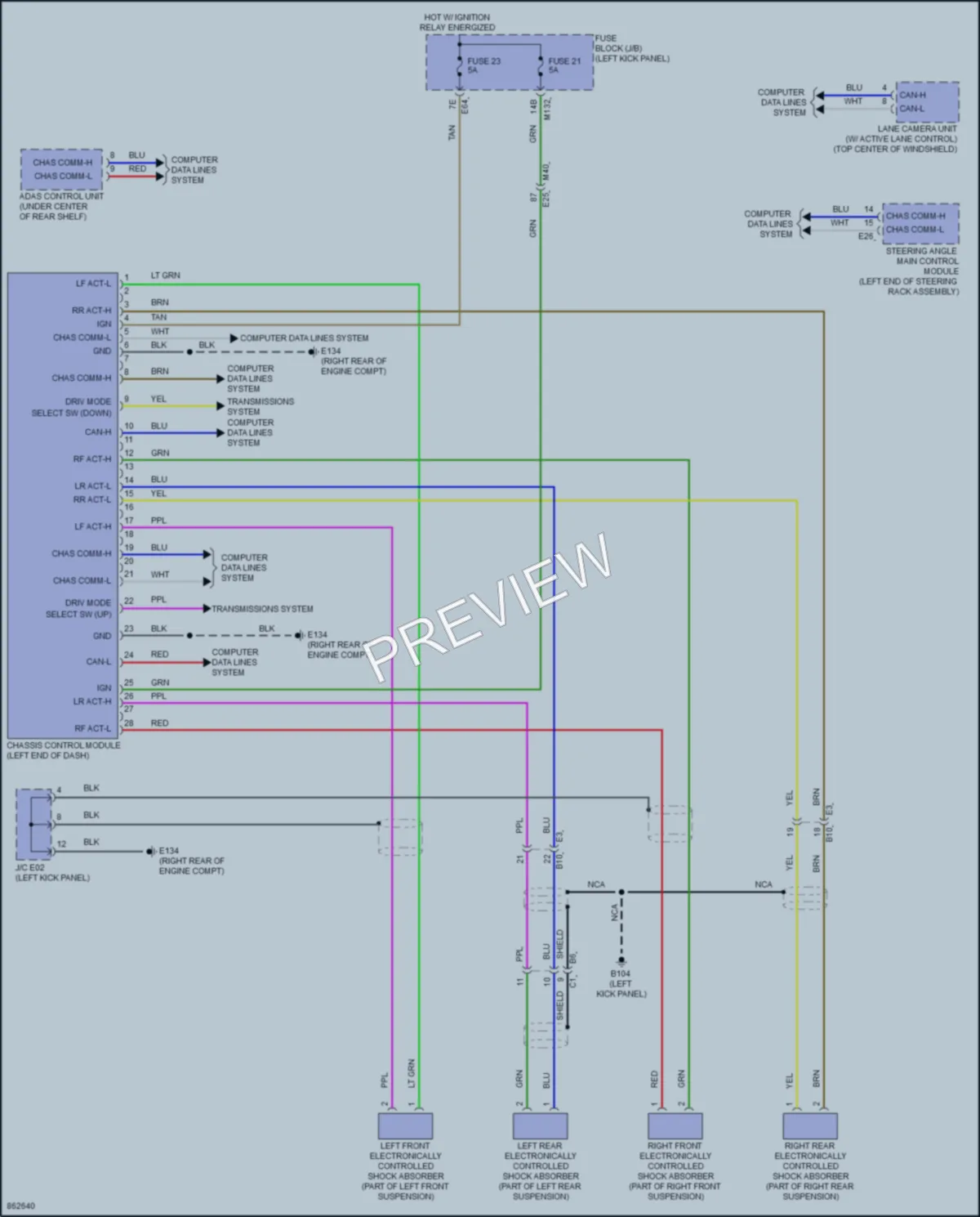 2024 Infiniti Q50 Electronic Suspension wiring diagram preview