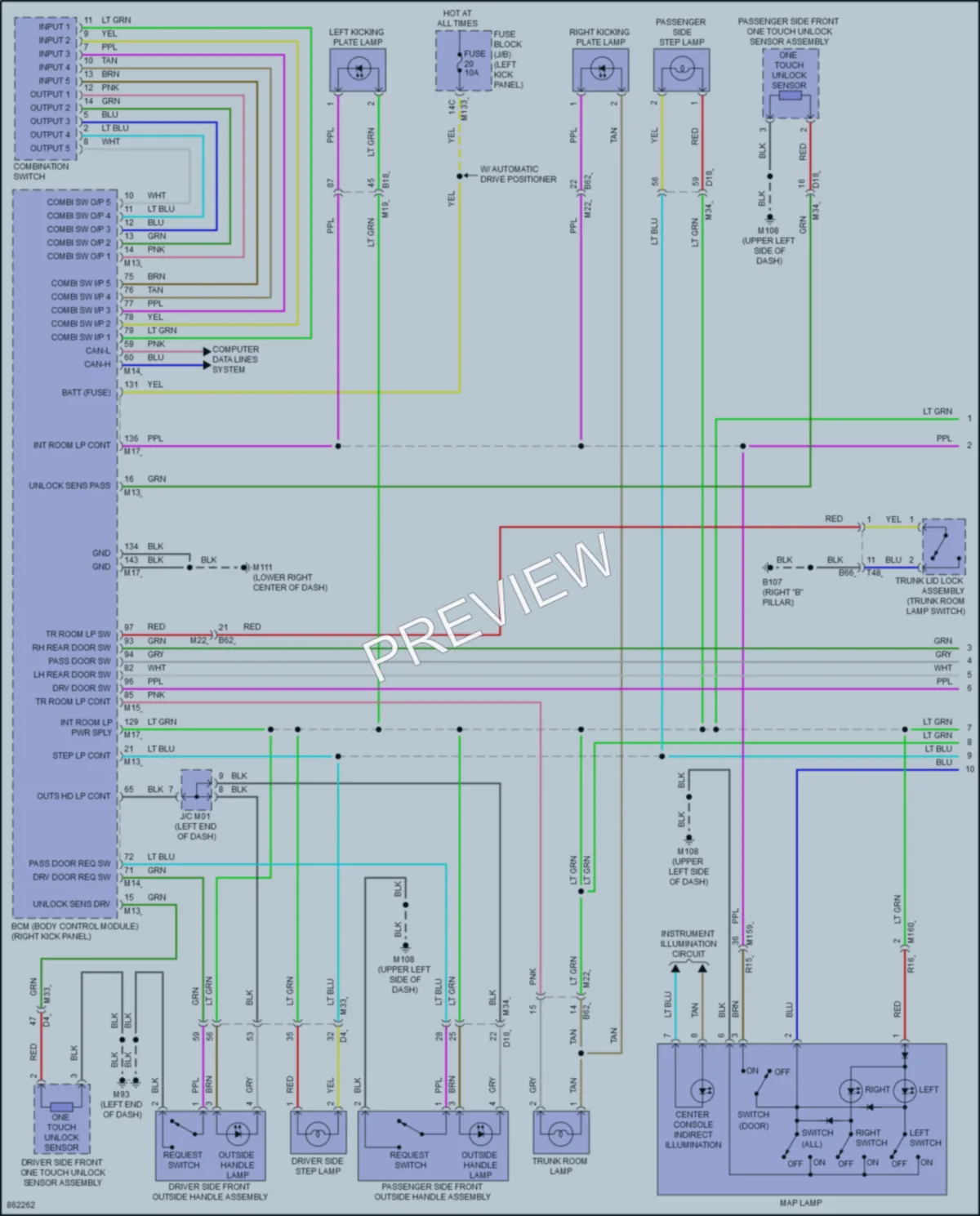 2024 Infiniti Q50 Interior Lights wiring diagram preview