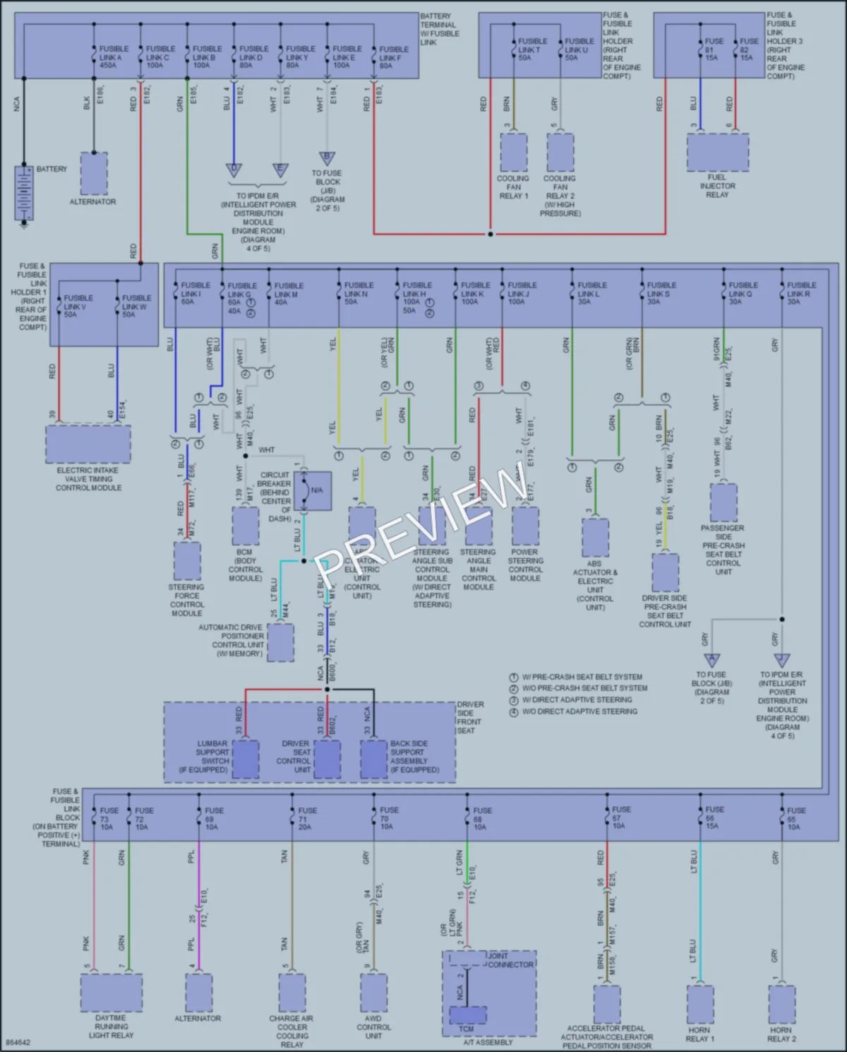 2024 Infiniti Q50 Power Distribution wiring diagram preview