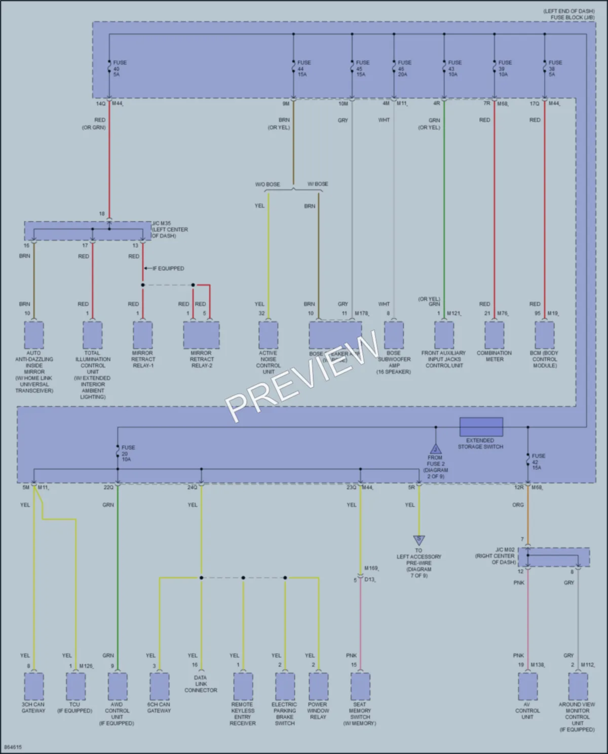 2024 Infiniti QX50 Power Distribution wiring diagram preview