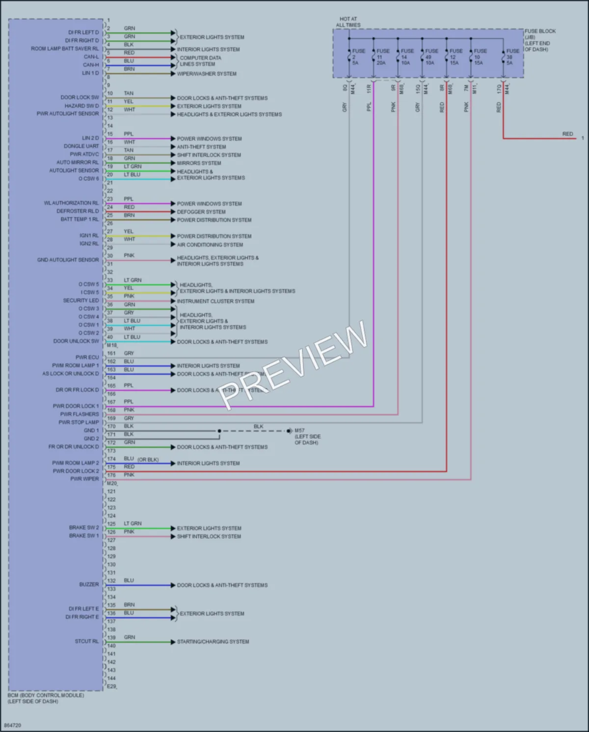 2024 Infiniti QX55 Body Control Modules wiring diagram preview