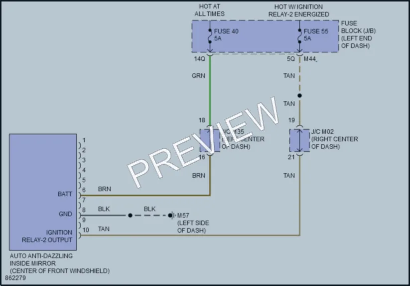 2024 Infiniti QX55 Power Mirrors wiring diagram preview