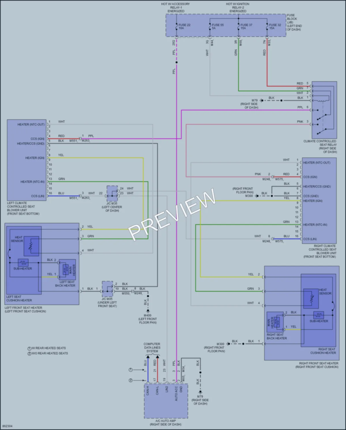 2024 Infiniti QX55 Power Seats wiring diagram preview