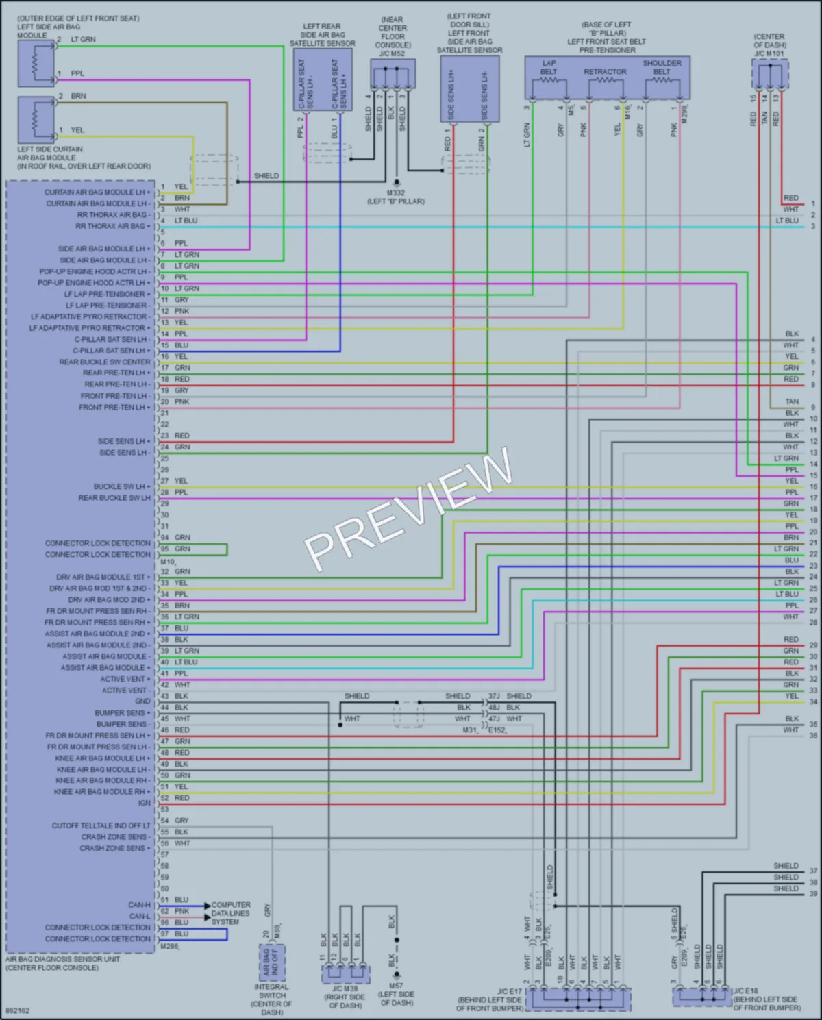 2024 Infiniti QX55 Supplemental Restraints wiring diagram preview