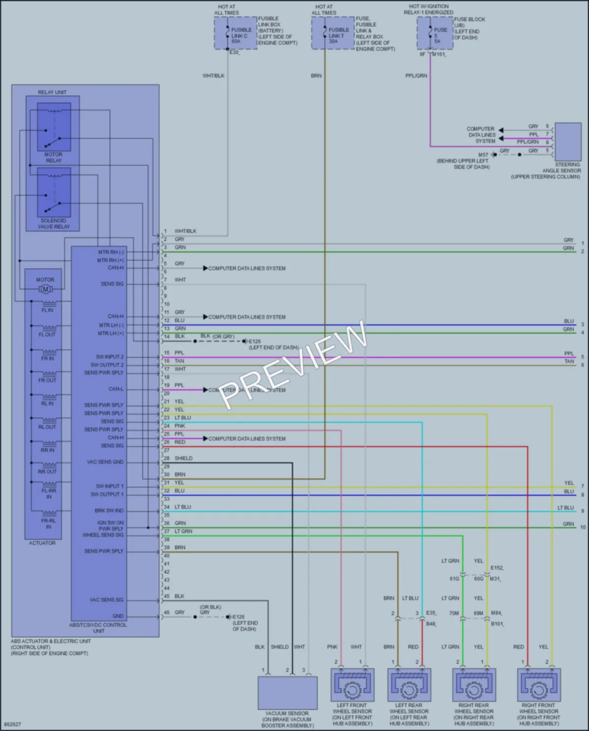 2024 Infiniti QX60 Anti Lock Brakes wiring diagram preview