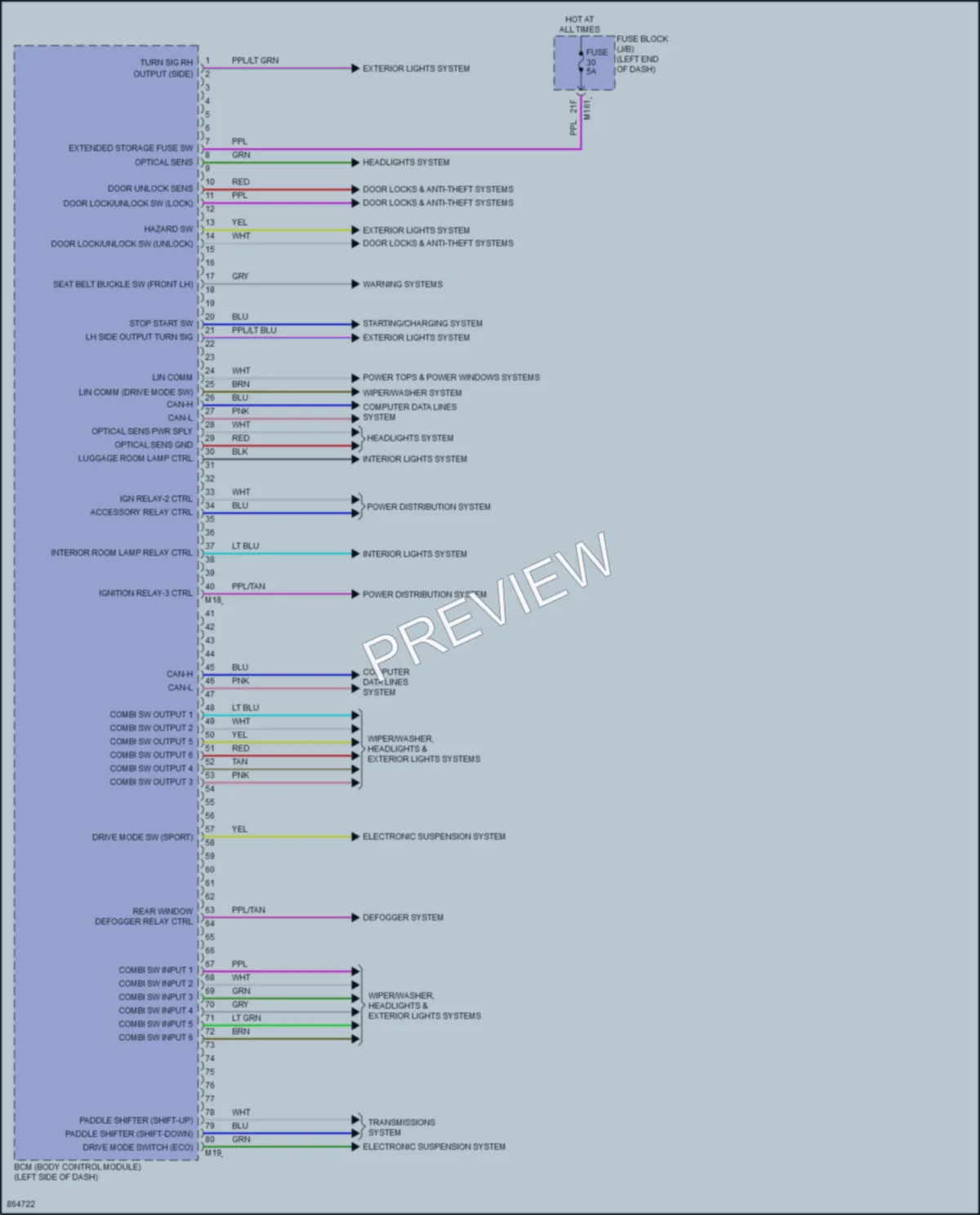 2024 Infiniti QX60 Body Control Modules wiring diagram preview