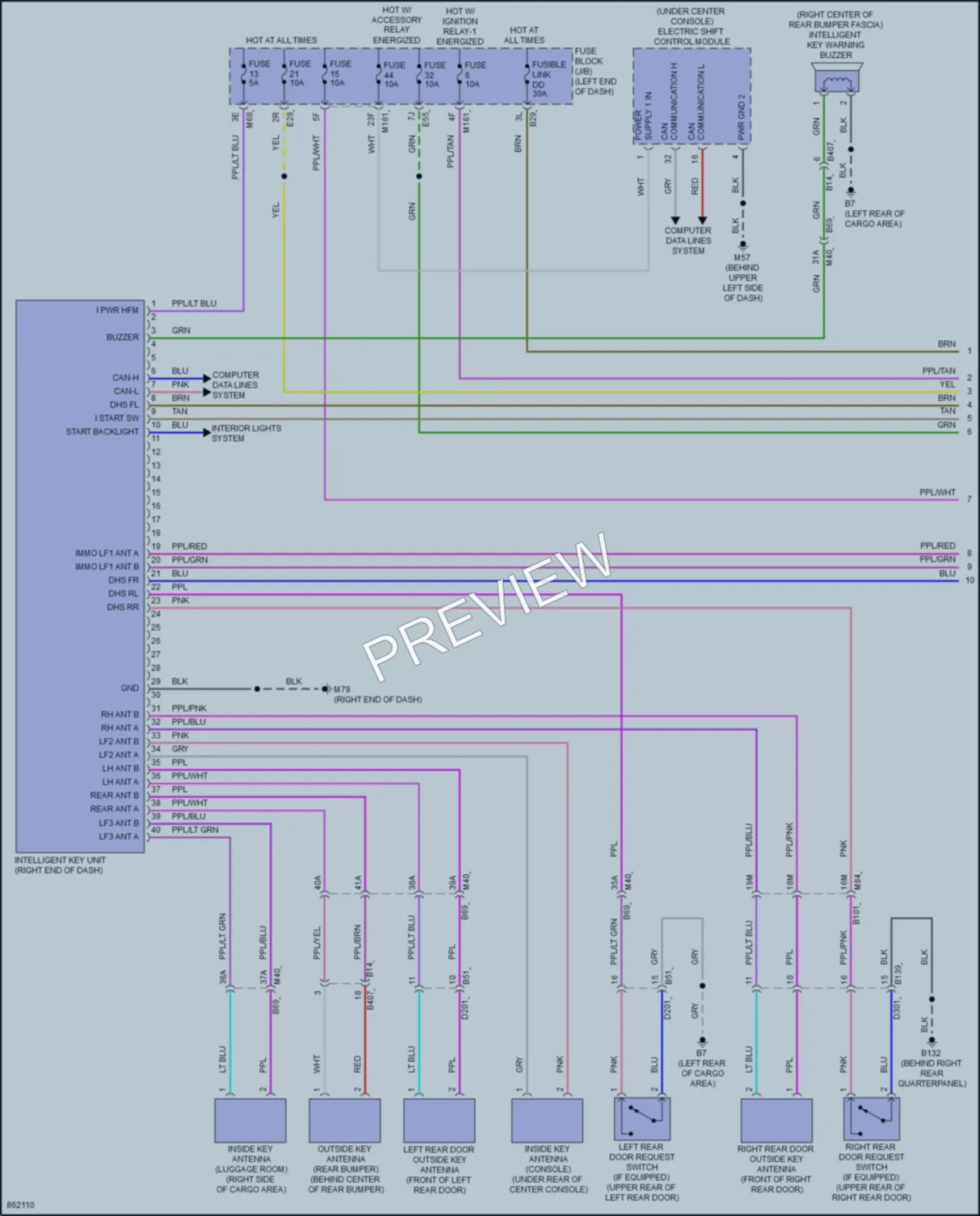 2024 Infiniti QX60 Power Door Locks wiring diagram preview