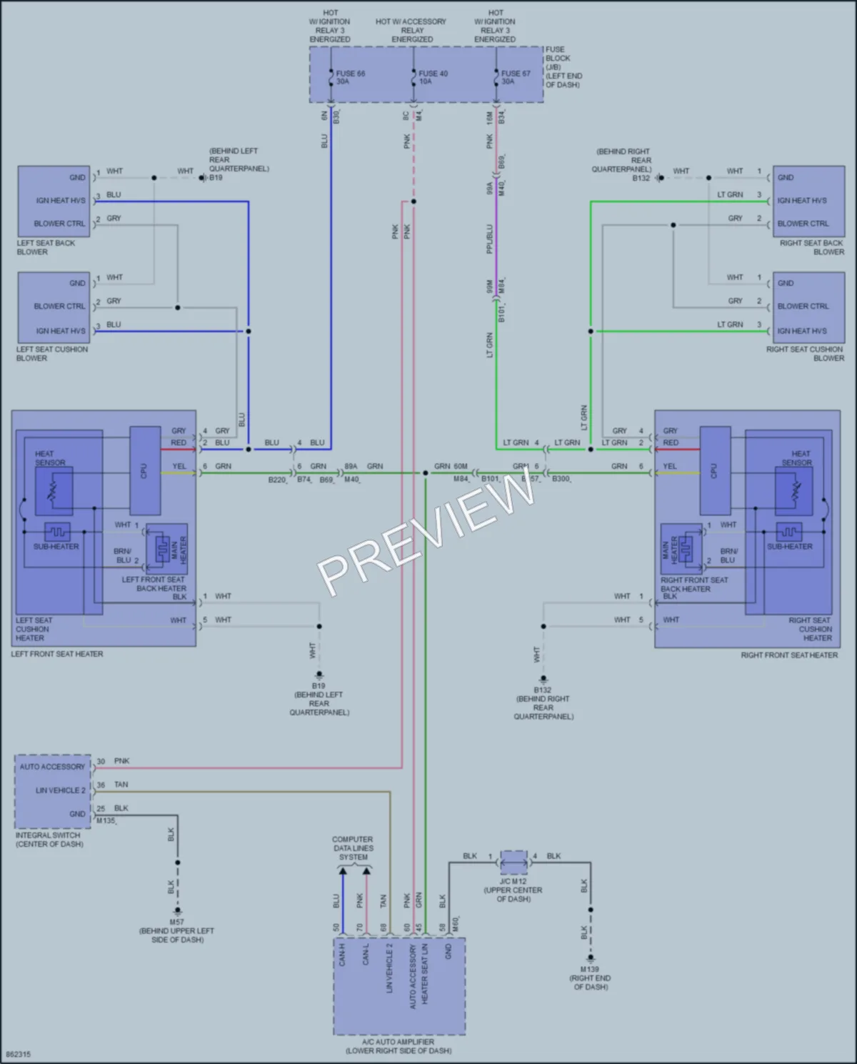 2024 Infiniti QX60 Power Seats wiring diagram preview