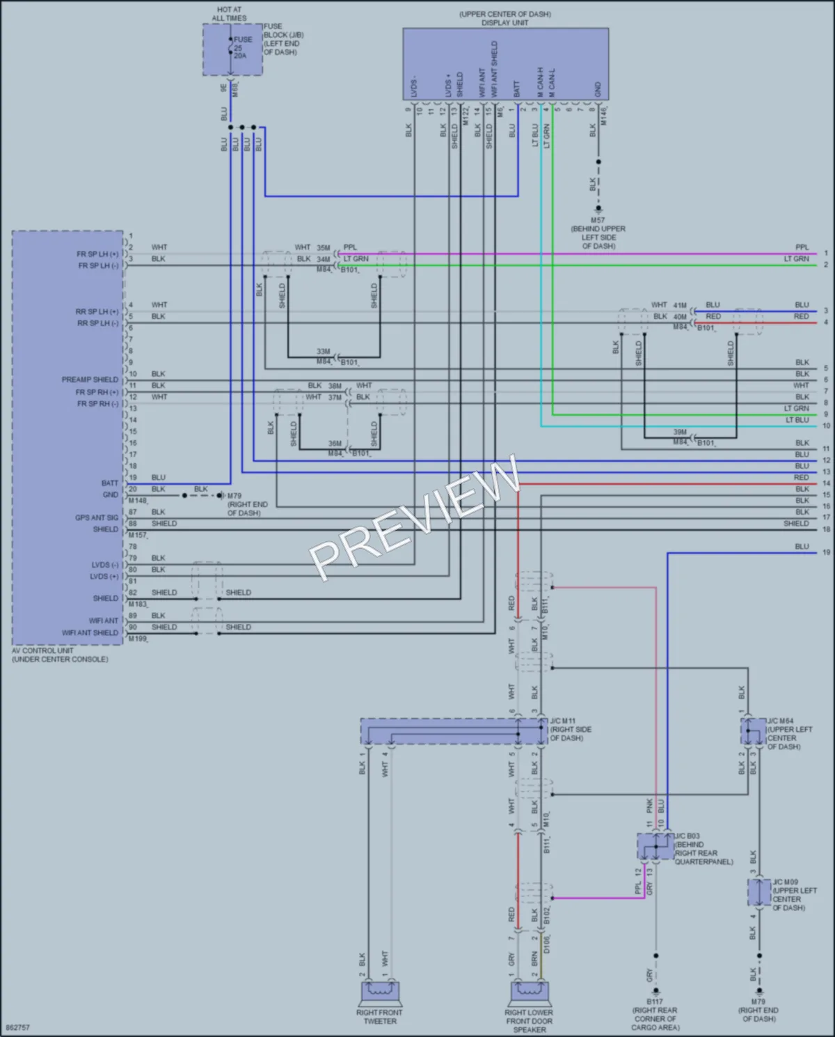 2024 Infiniti QX60 Radio wiring diagram preview
