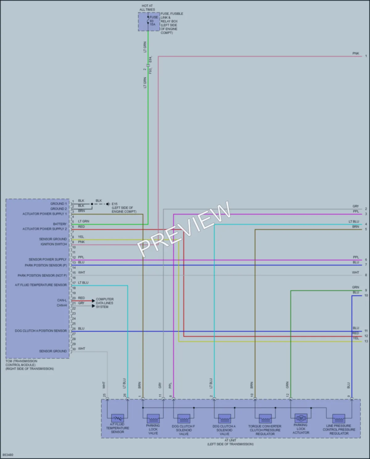 2024 Infiniti QX60 Transmission wiring diagram preview