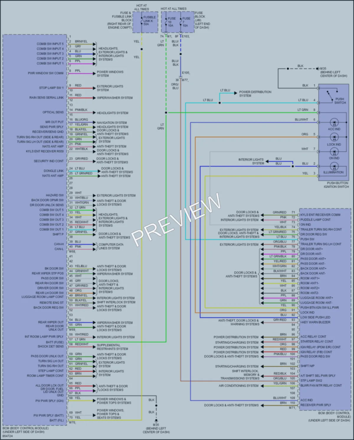 2024 Infiniti QX80 Body Control Modules wiring diagram preview