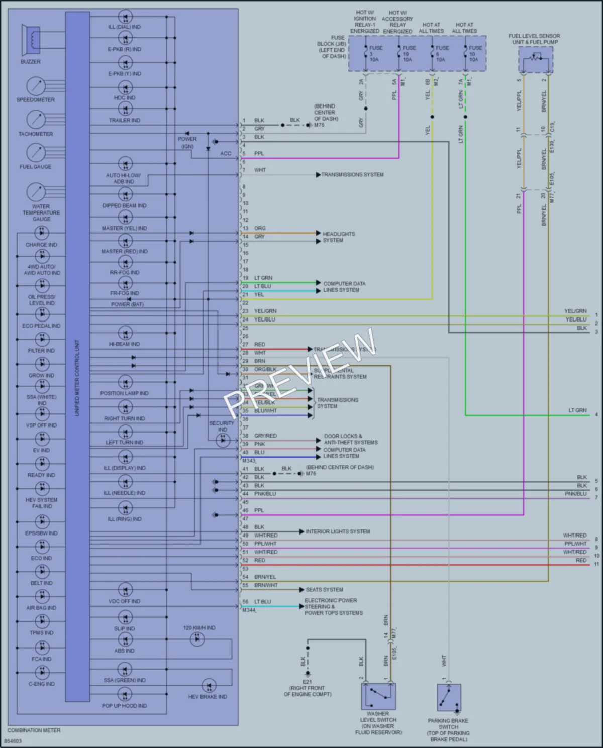 2024 Infiniti QX80 Instrument Cluster wiring diagram preview