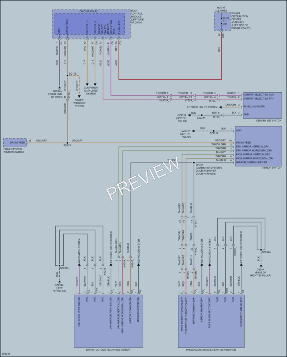 2024 Jeep Compass Memory Systems wiring diagram preview