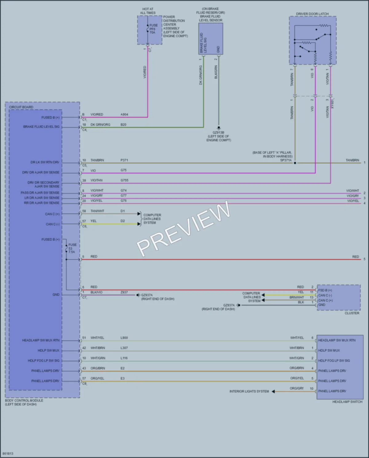 2024 Jeep Compass Warning Systems wiring diagram preview