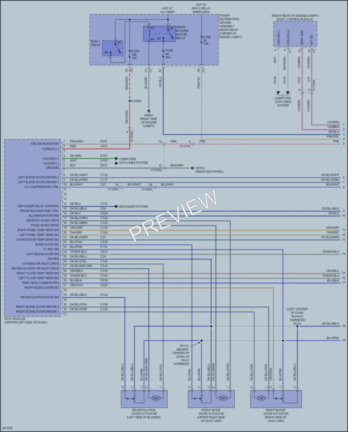 2024 Jeep Gladiator Air Conditioning wiring diagram preview