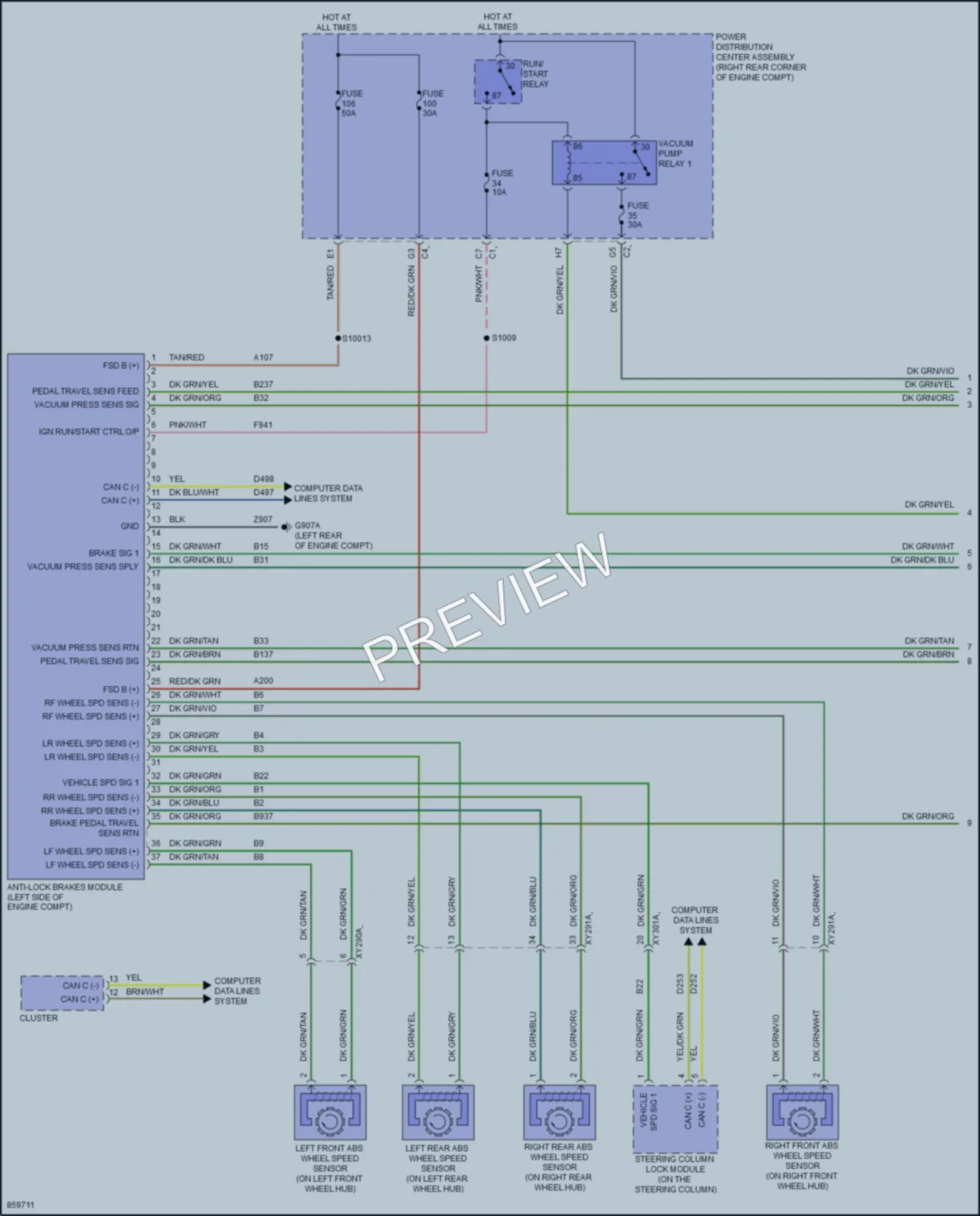 2024 Jeep Gladiator Anti Lock Brakes wiring diagram preview