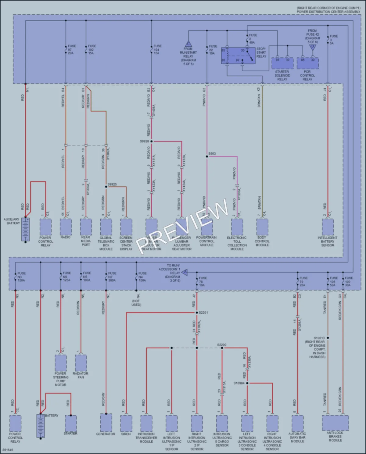 2024 Jeep Gladiator Power Distribution wiring diagram preview