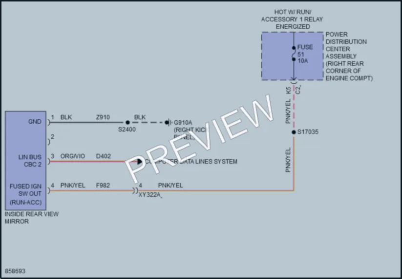 2024 Jeep Gladiator Power Mirrors wiring diagram preview