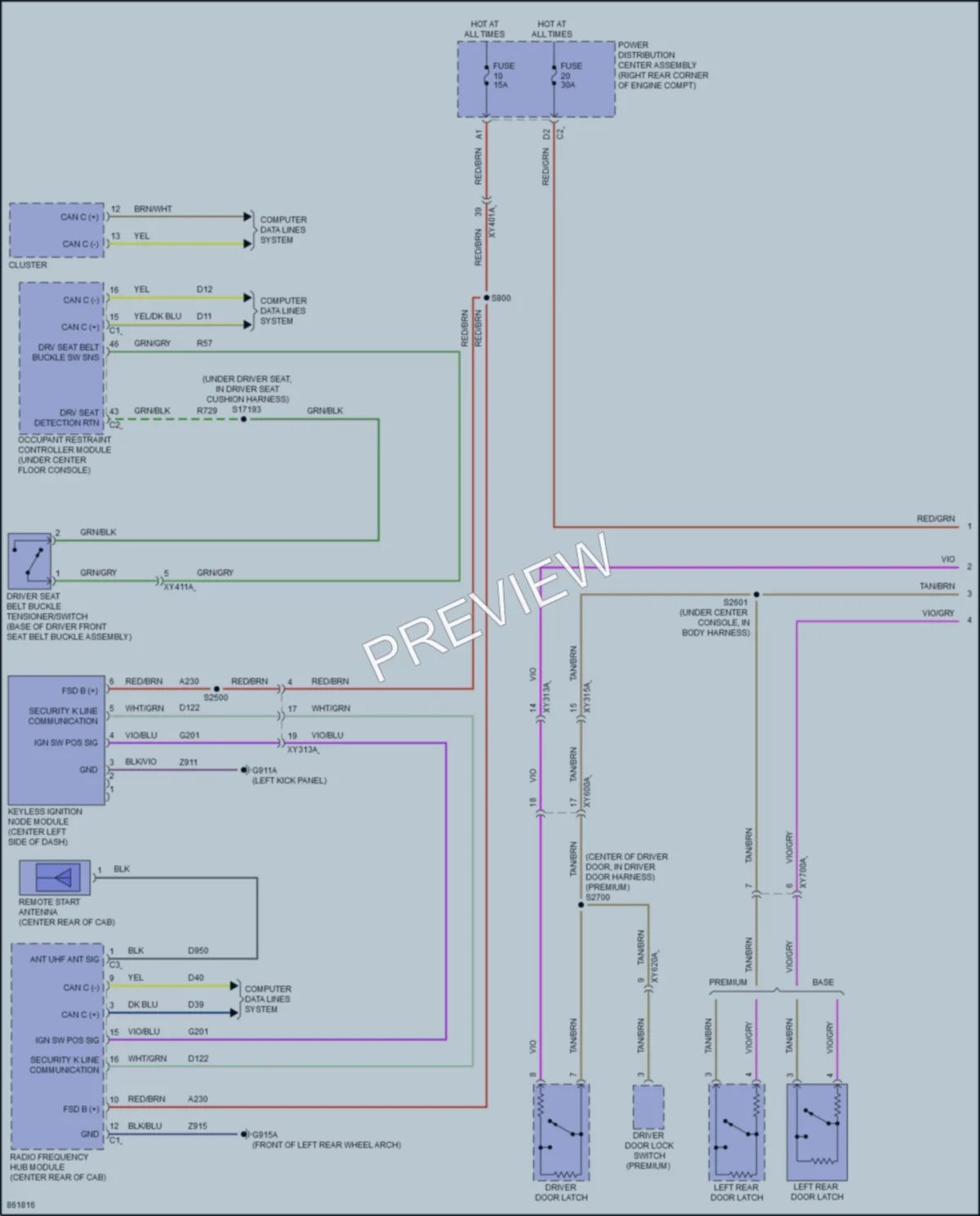 2024 Jeep Gladiator Warning Systems wiring diagram preview