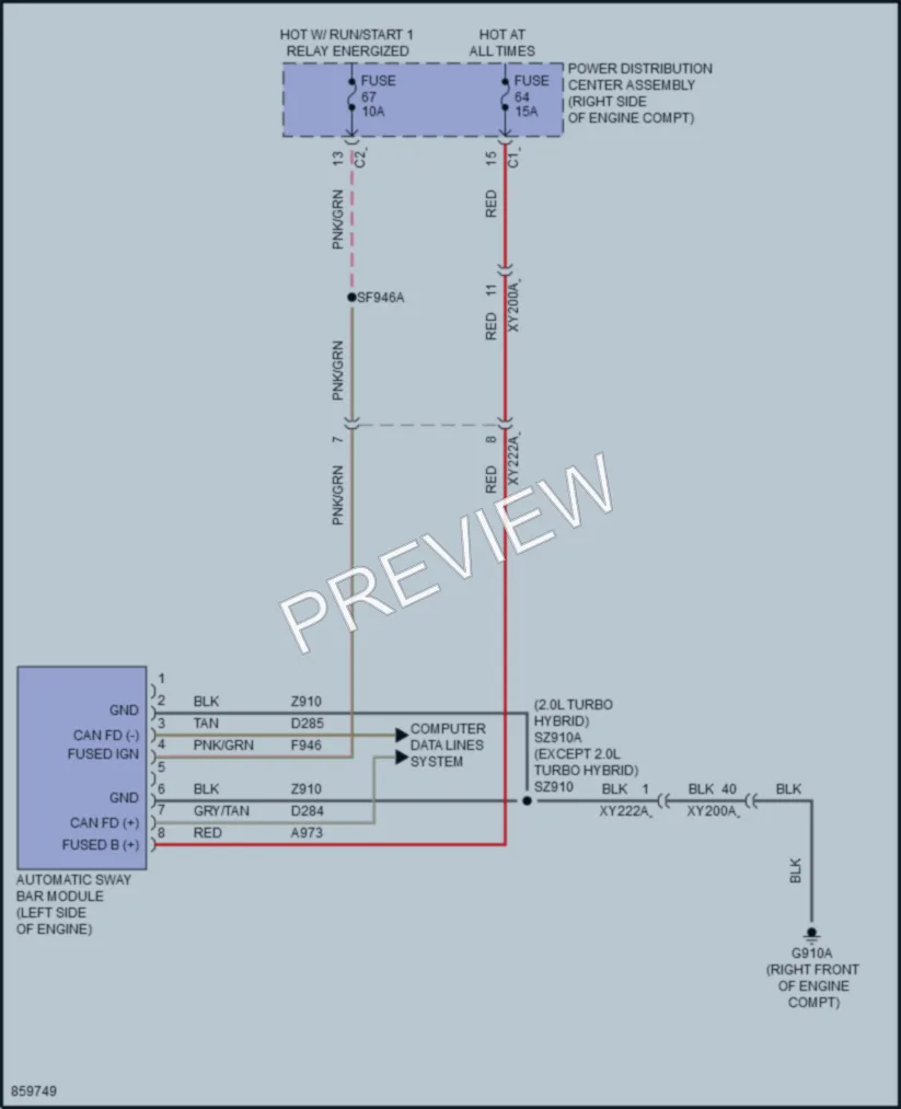 2024 Jeep GrandCherokee4XE Electronic Suspension wiring diagram preview