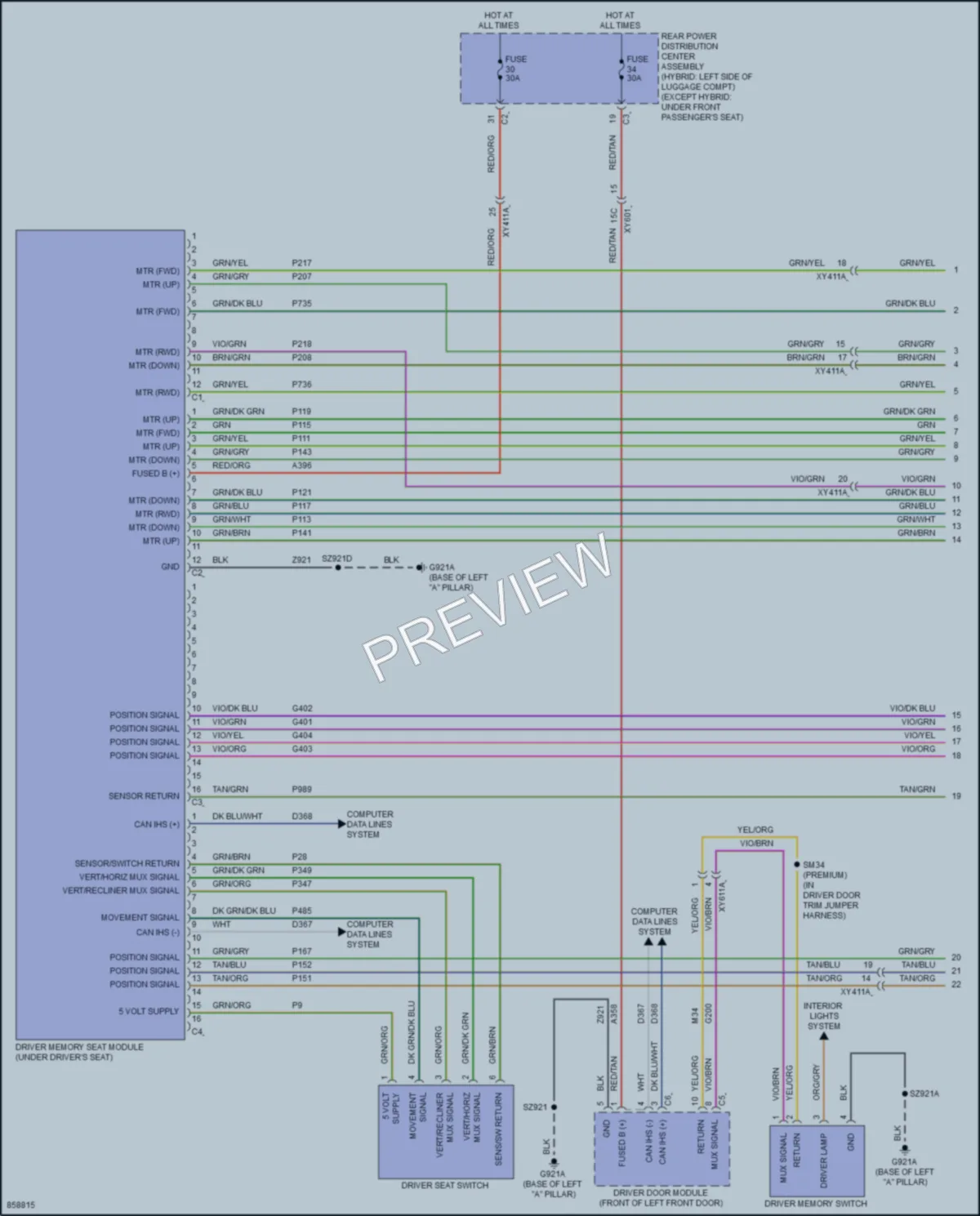 2024 Jeep GrandCherokee4XE Memory Systems wiring diagram preview