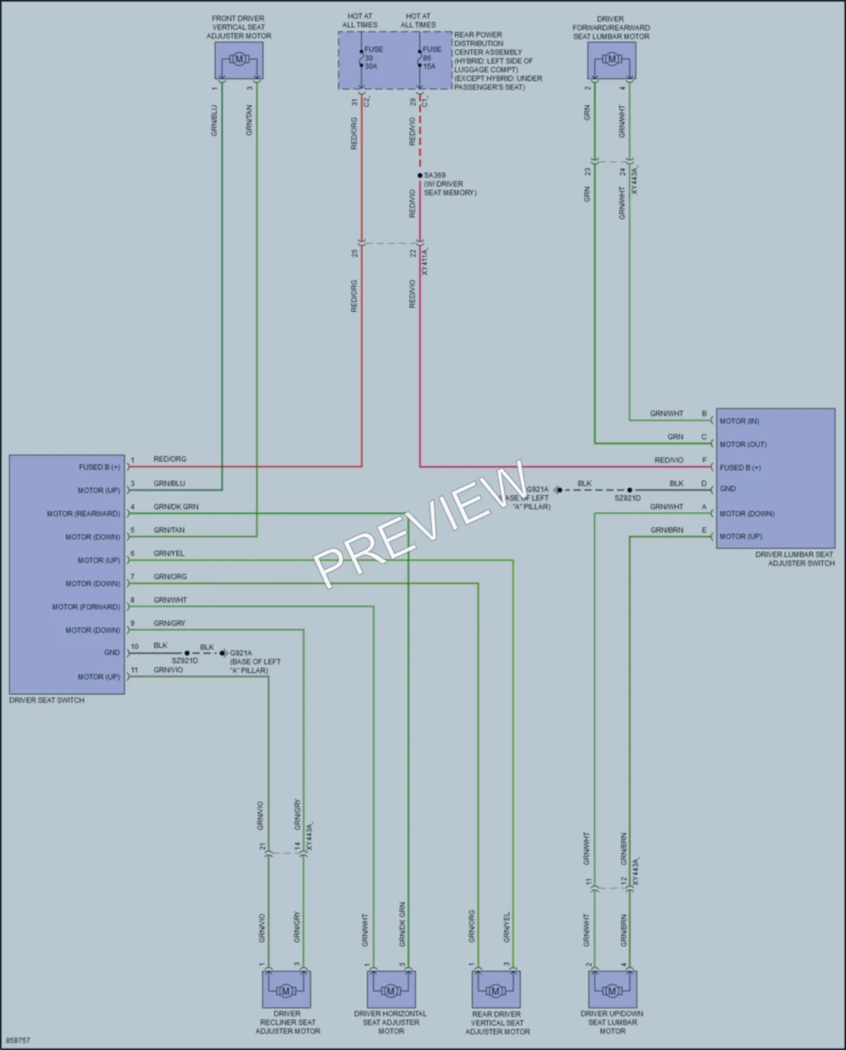 2024 Jeep GrandCherokee4XE Power Seats wiring diagram preview