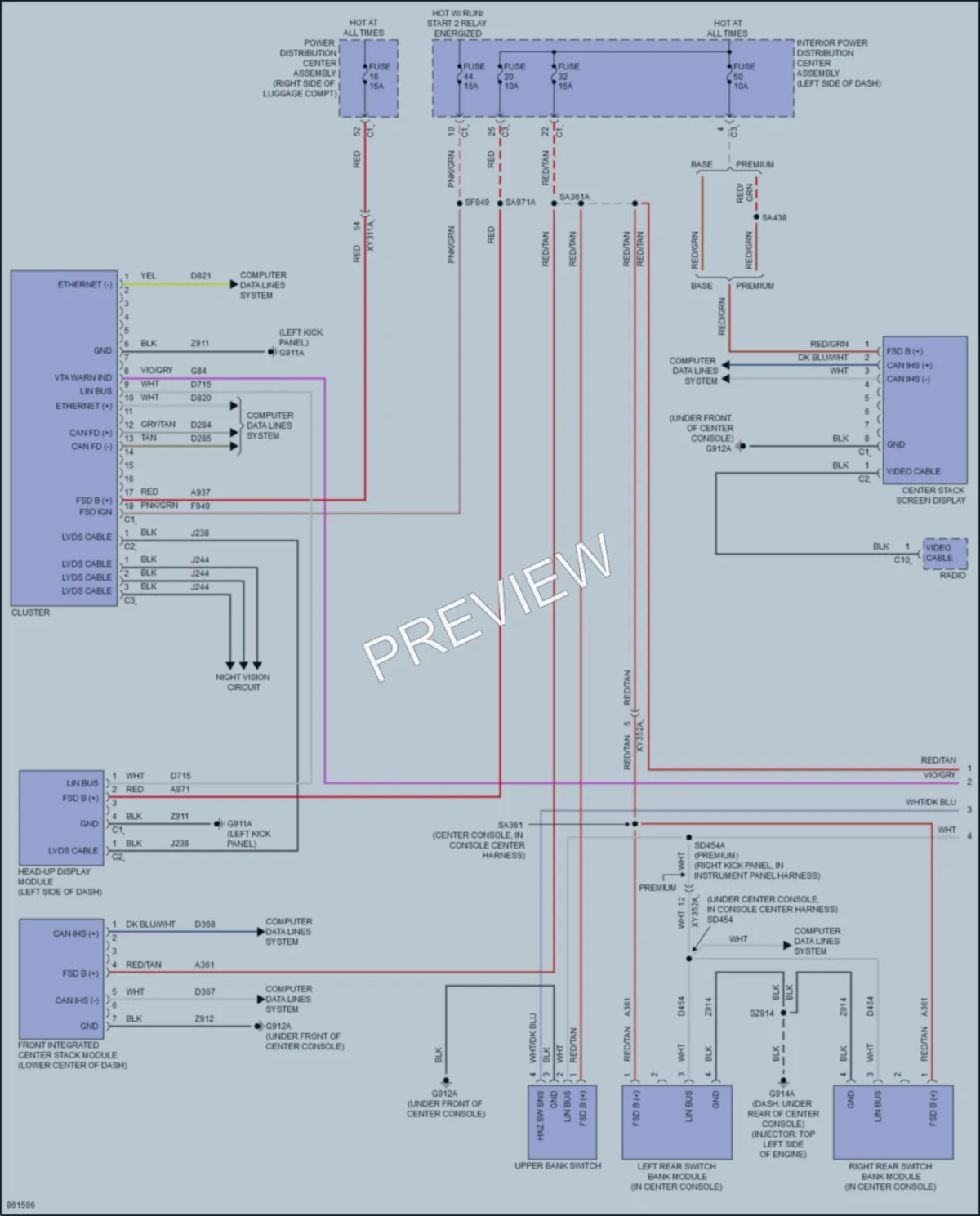 2024 Jeep GrandCherokeeL Instrument Cluster wiring diagram preview