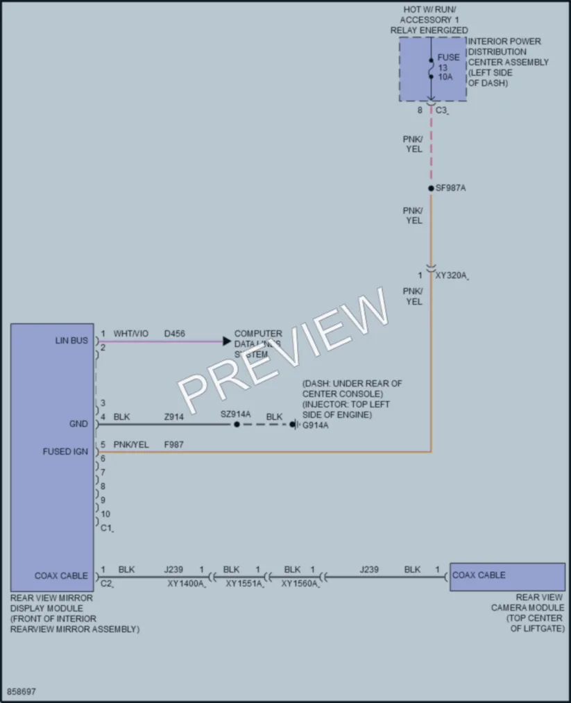 2024 Jeep GrandCherokeeL Power Mirrors wiring diagram preview