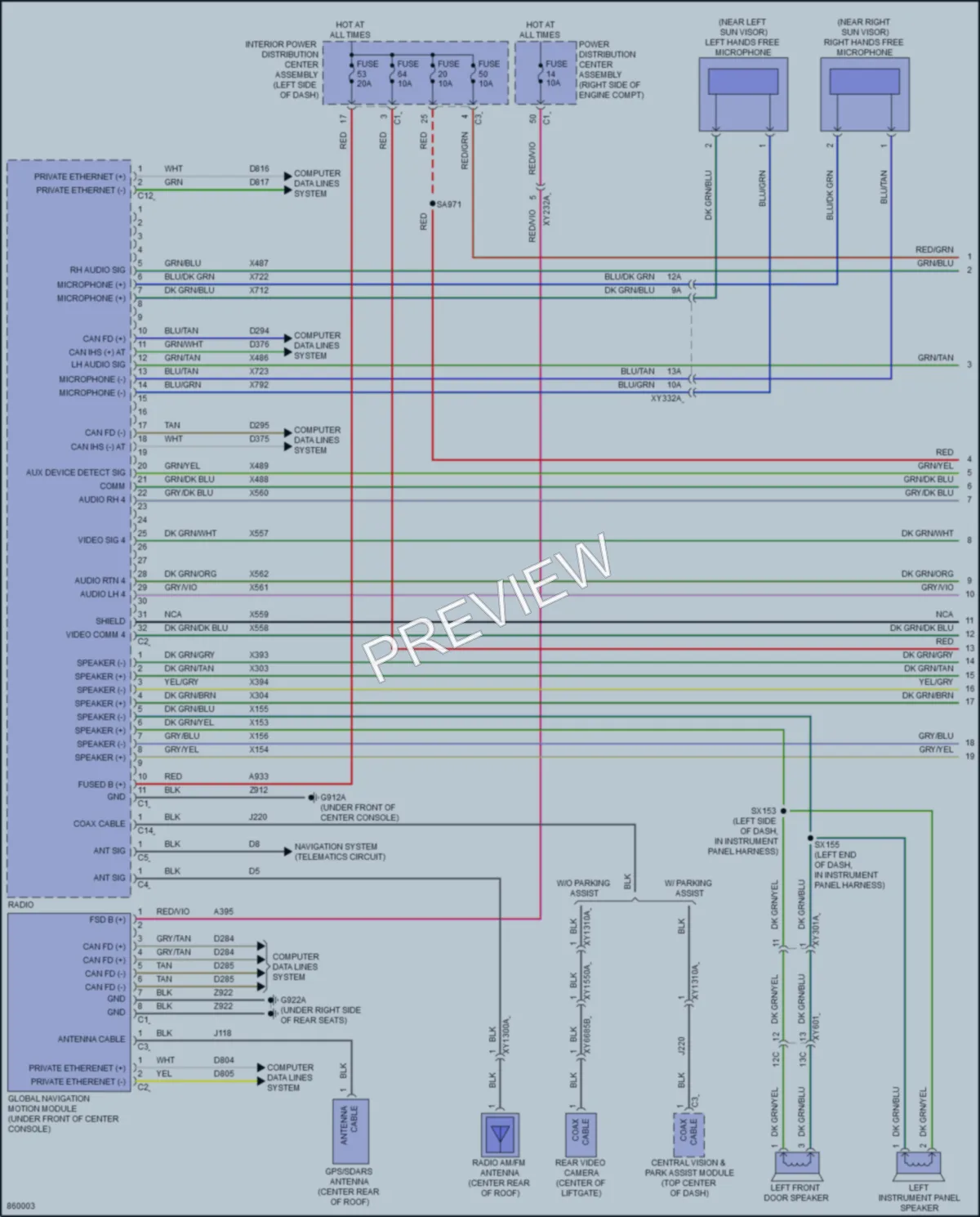 2024 Jeep GrandCherokeeL Radio wiring diagram preview