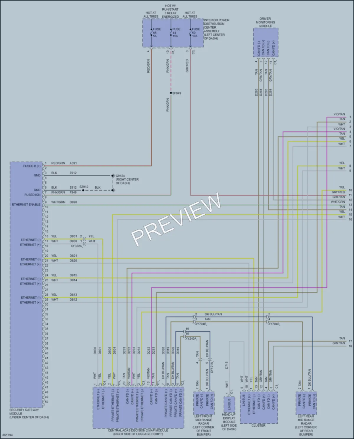 2024 Jeep GrandWagoneer Computer Data Lines wiring diagram preview