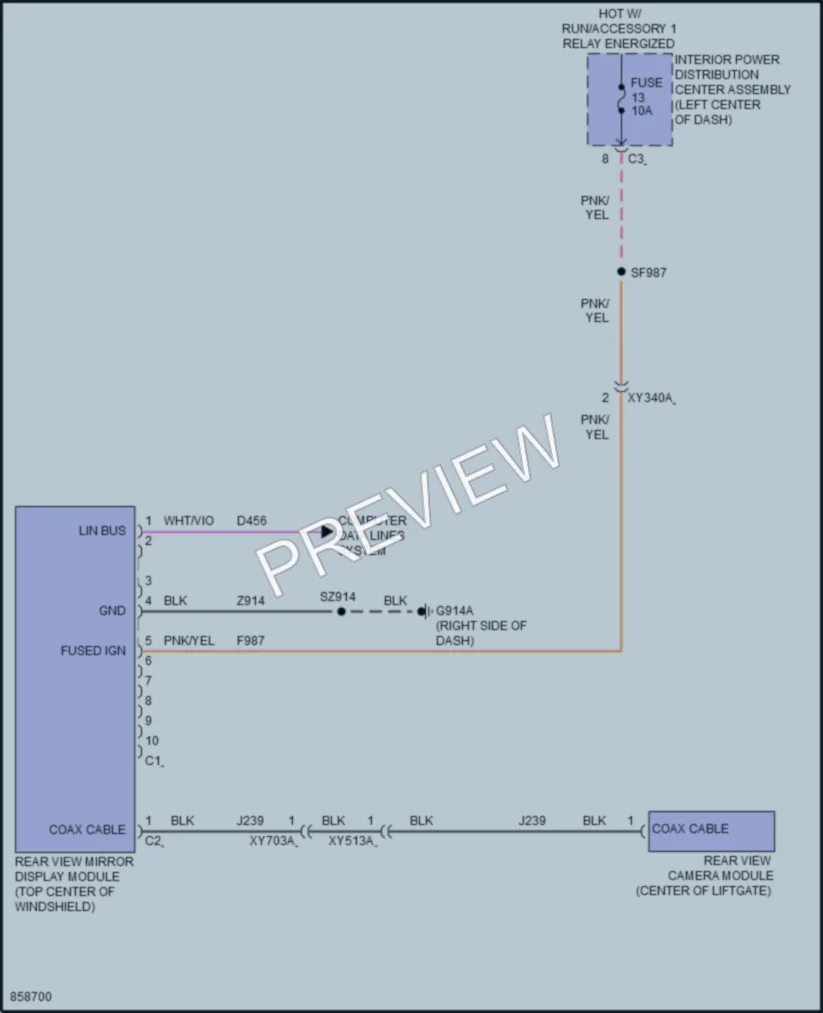 2024 Jeep GrandWagoneer Power Mirrors wiring diagram preview