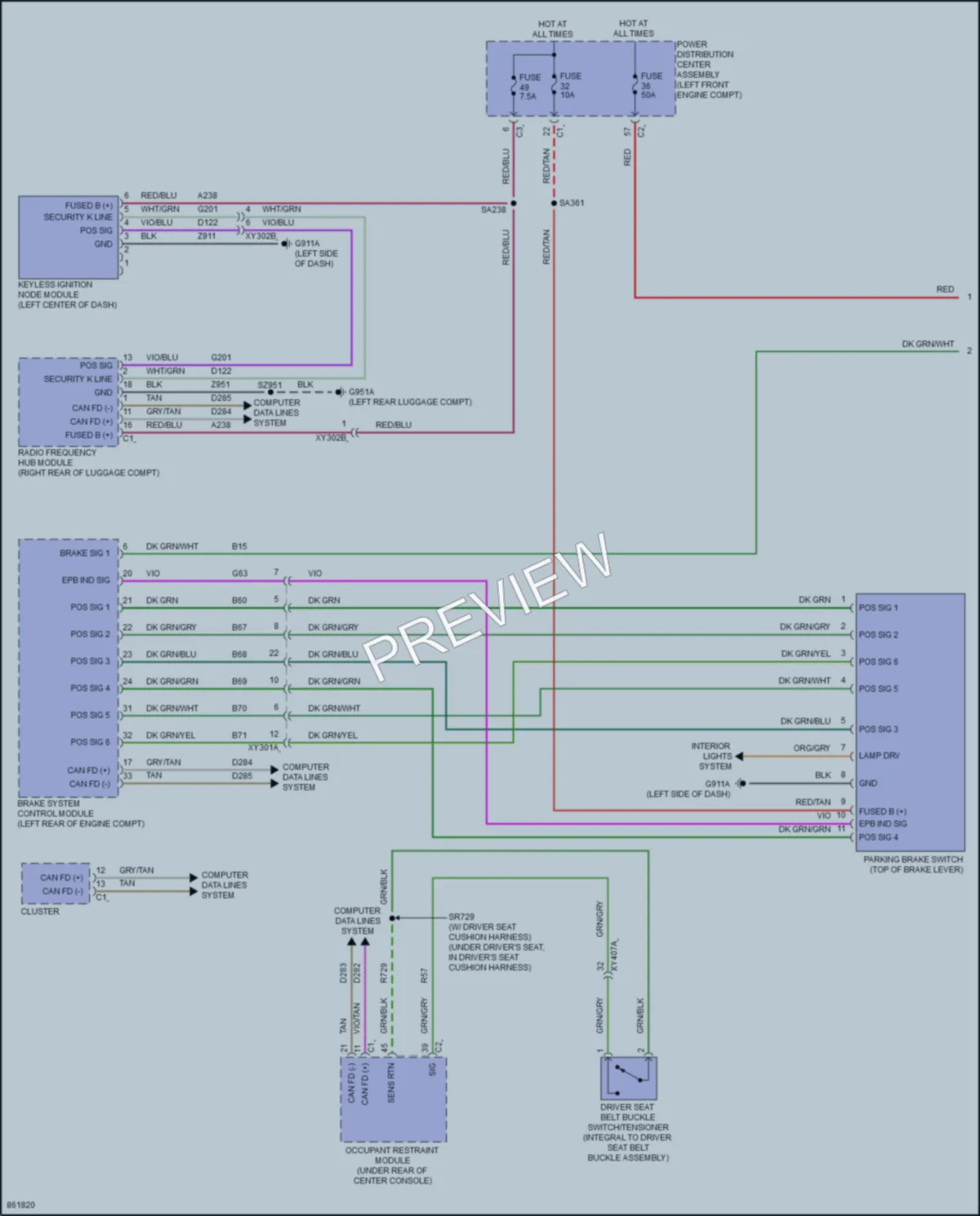 2024 Jeep GrandWagoneer Warning Systems wiring diagram preview