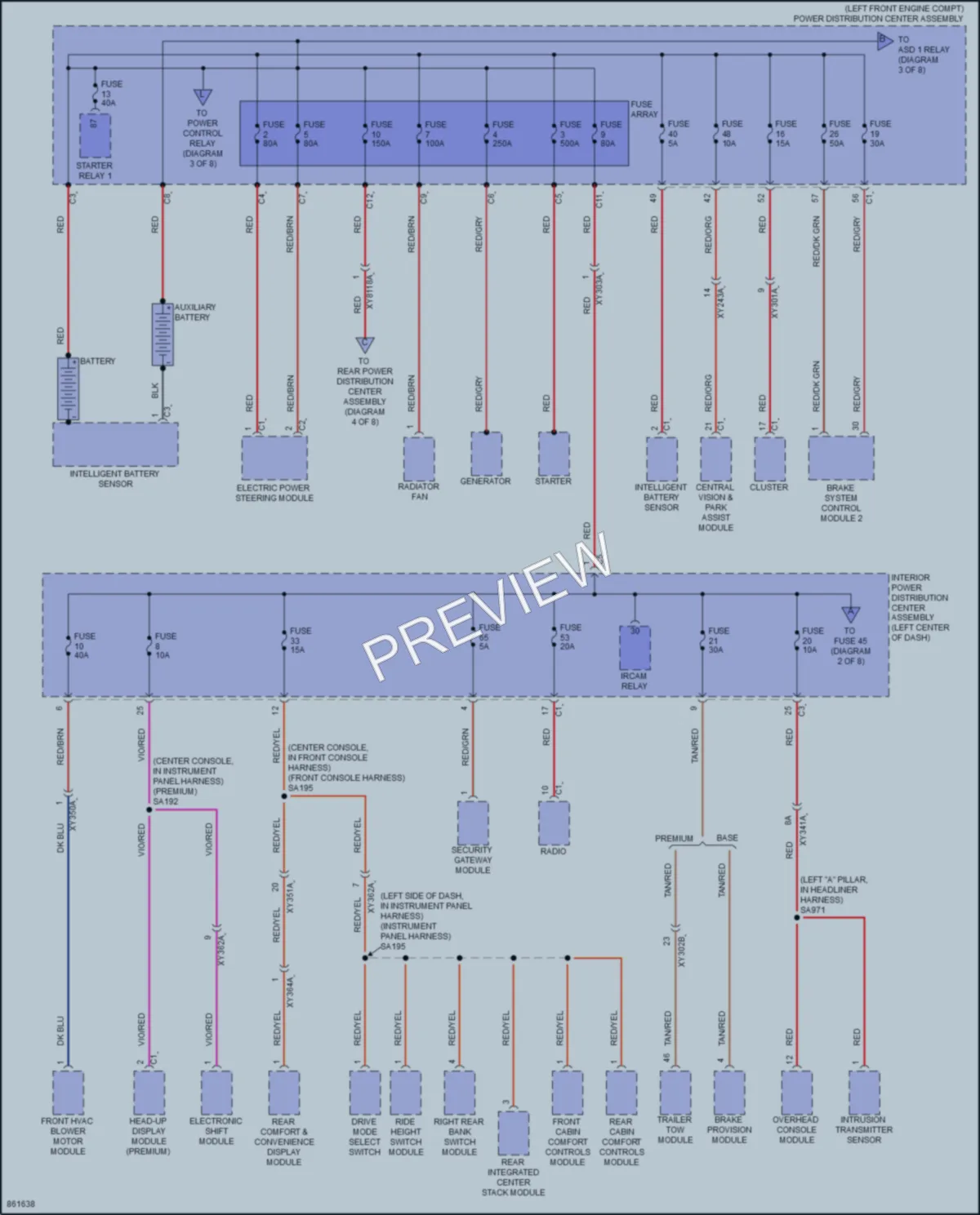 2024 Jeep GrandWagoneerL Power Distribution wiring diagram preview