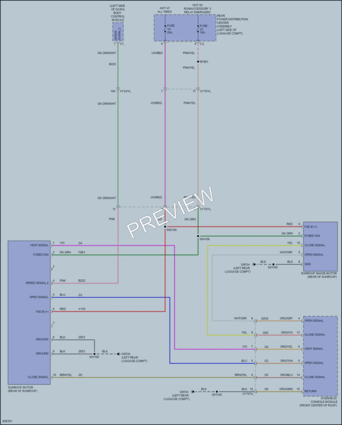 2024 Jeep GrandWagoneerL Power Top Sunroof wiring diagram preview
