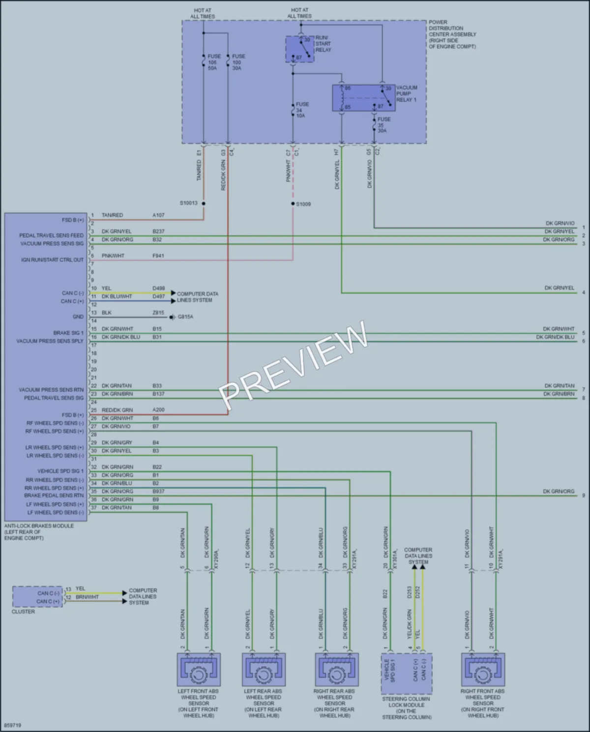 2024 Jeep WranglerUnlimited Anti Lock Brakes wiring diagram preview