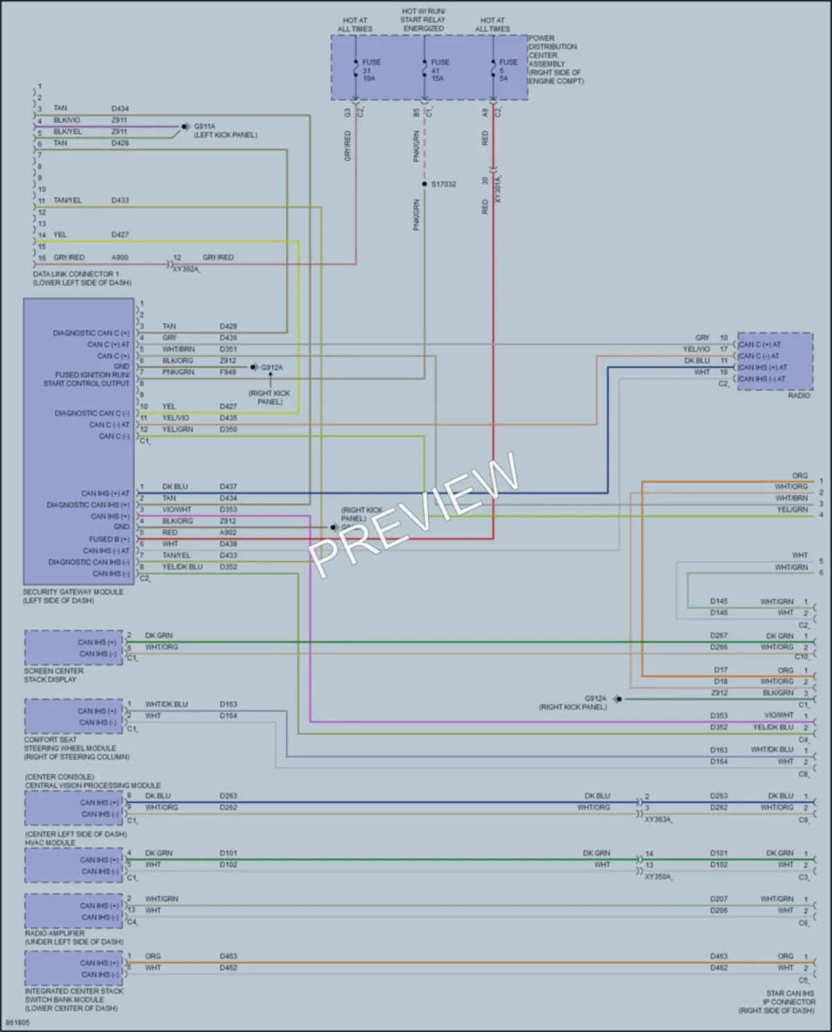 2024 Jeep WranglerUnlimited4XE Computer Data Lines wiring diagram preview