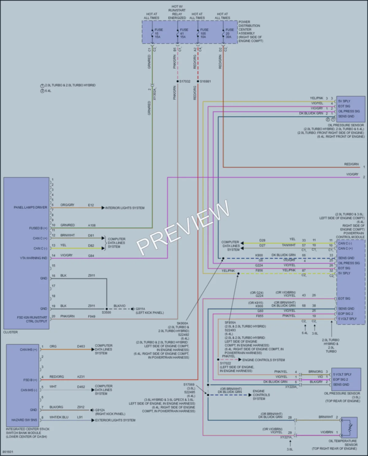 2024 Jeep WranglerUnlimited4XE Instrument Cluster wiring diagram preview