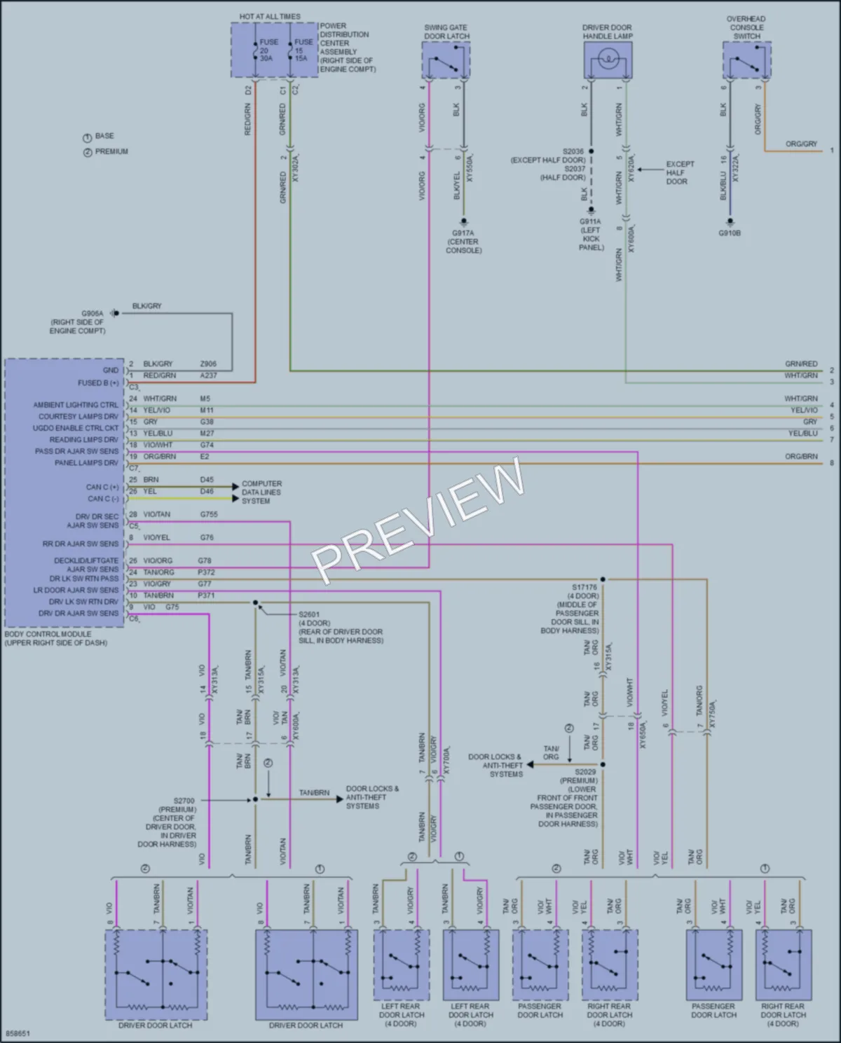 2024 Jeep WranglerUnlimited4XE Interior Lights wiring diagram preview