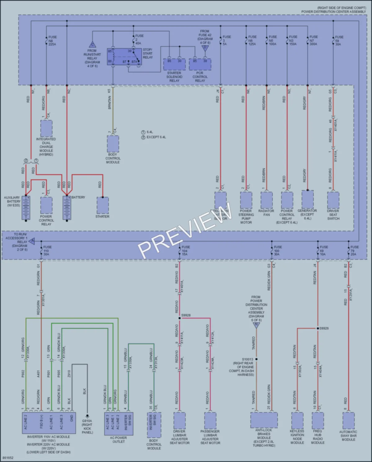2024 Jeep WranglerUnlimited4XE Power Distribution wiring diagram preview
