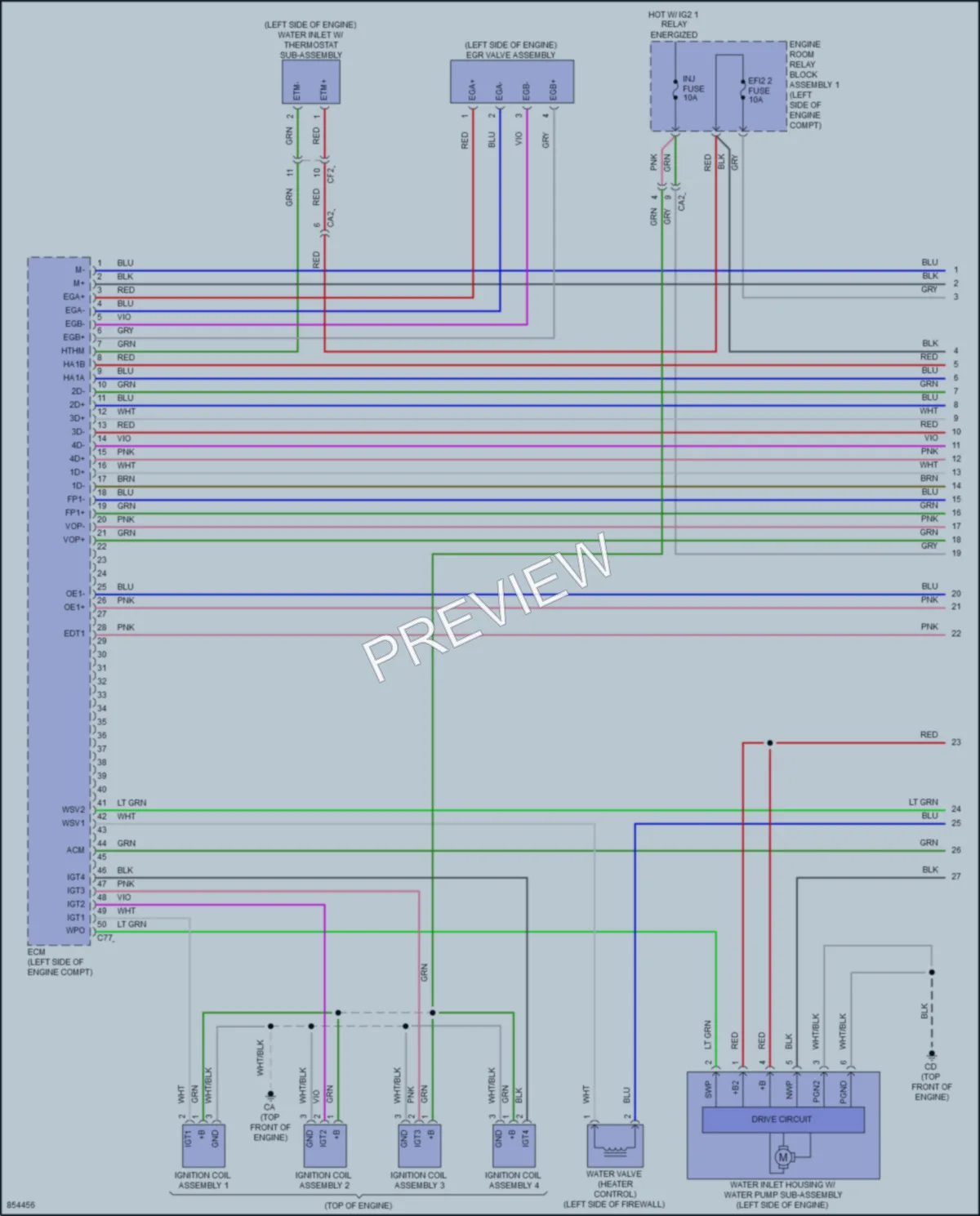 2024 Lexus ES250 Engine Performance wiring diagram preview